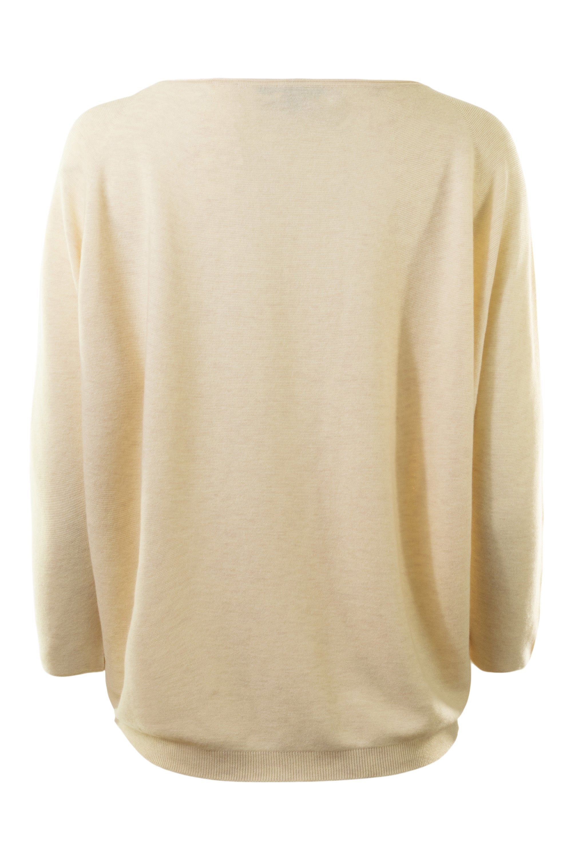 Repeat Cashmere Seamless Cotton Cashmere Sweater in Ivory