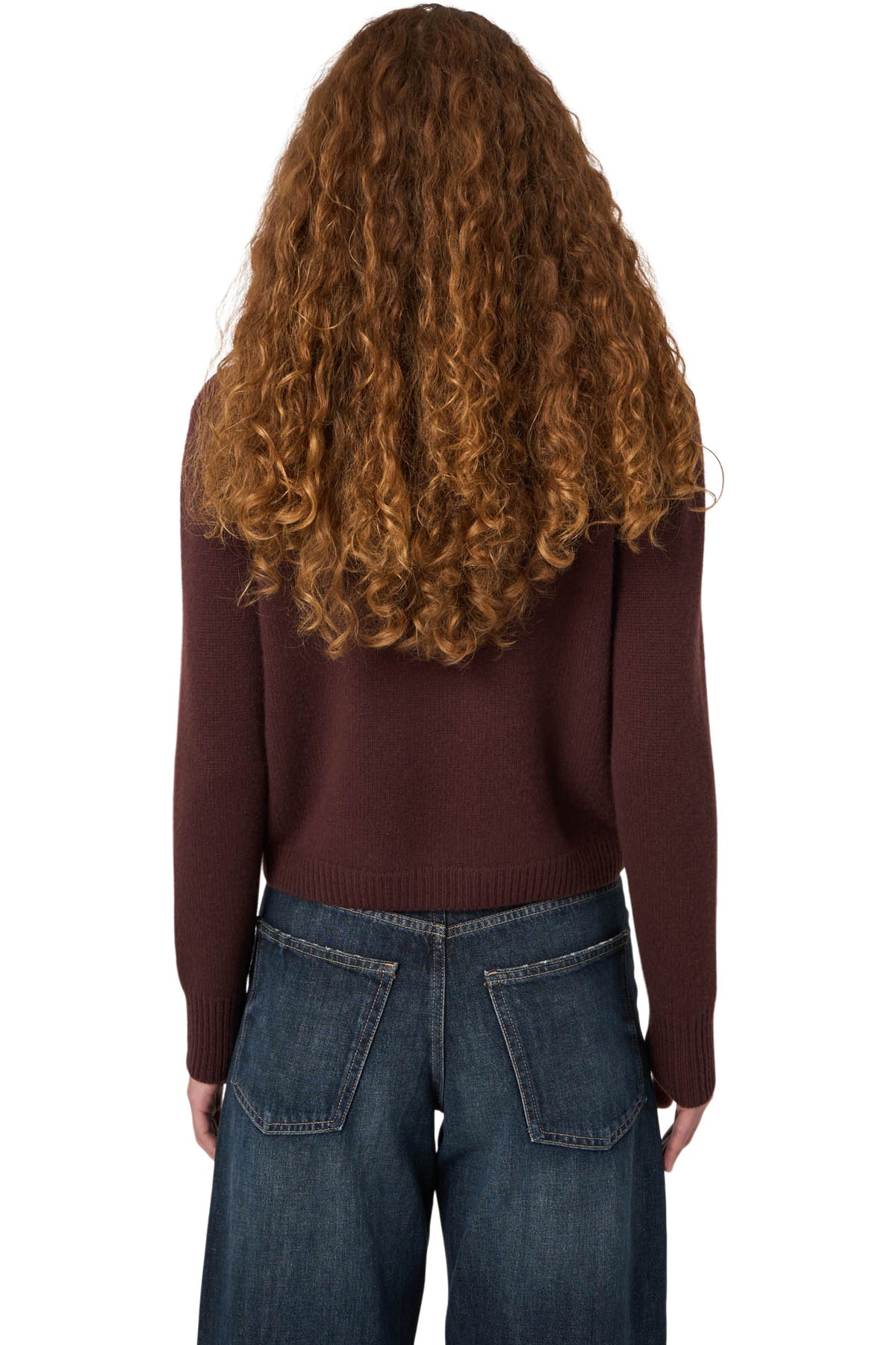 Repeat Cashmere Button Up Cardigan in Lava