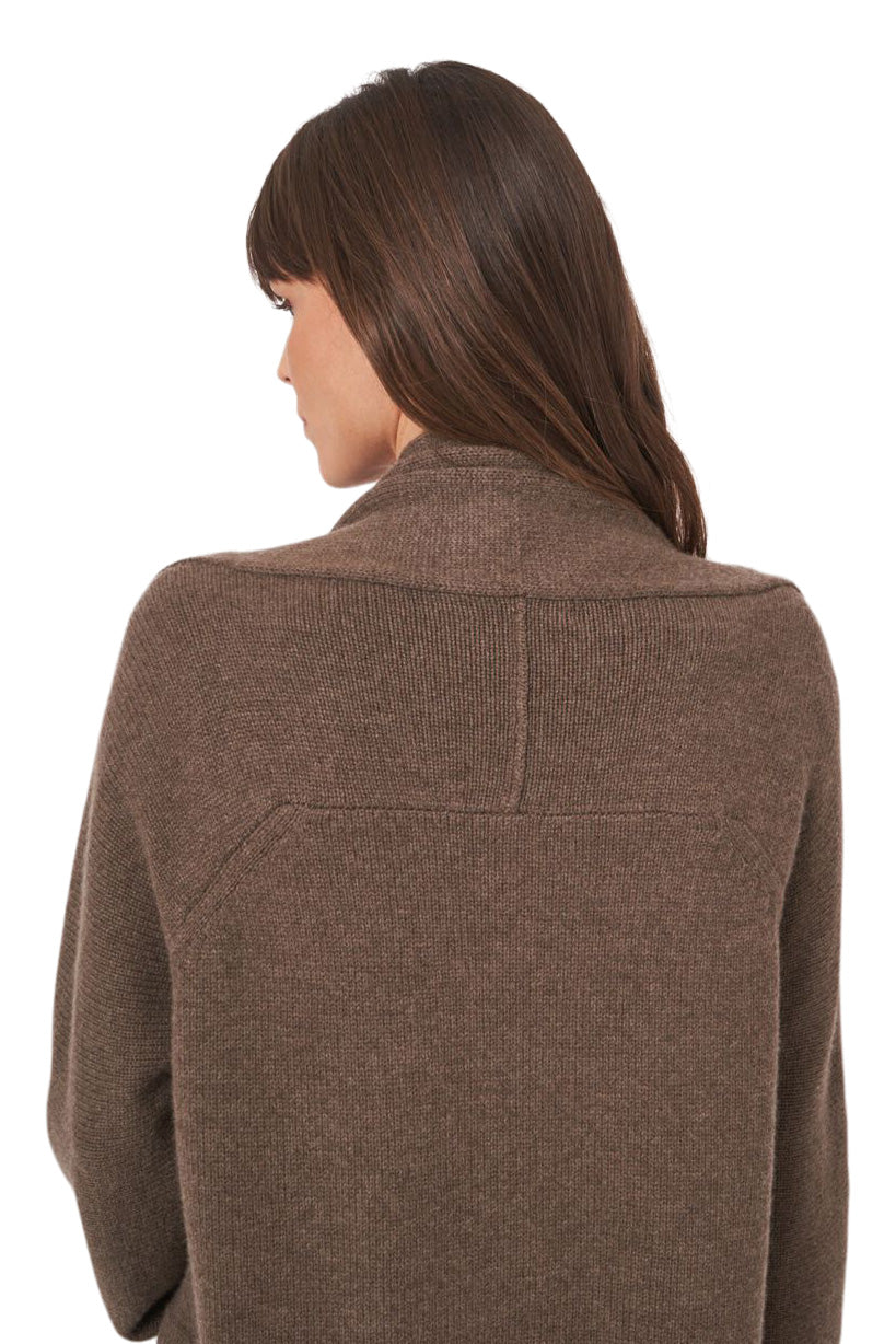 Repeat Cashmere Chunky Knit Cardigan in Cacao