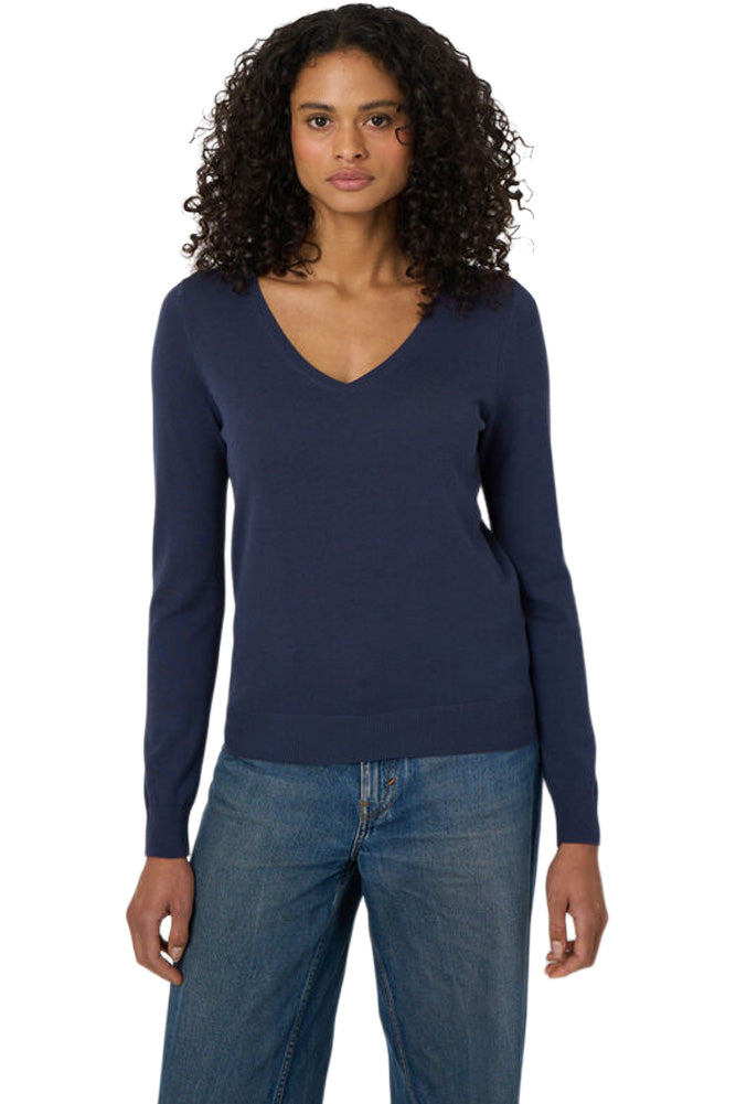 Repeat Cashmere Fine Knit Cotton Blend V-Neck Sweater