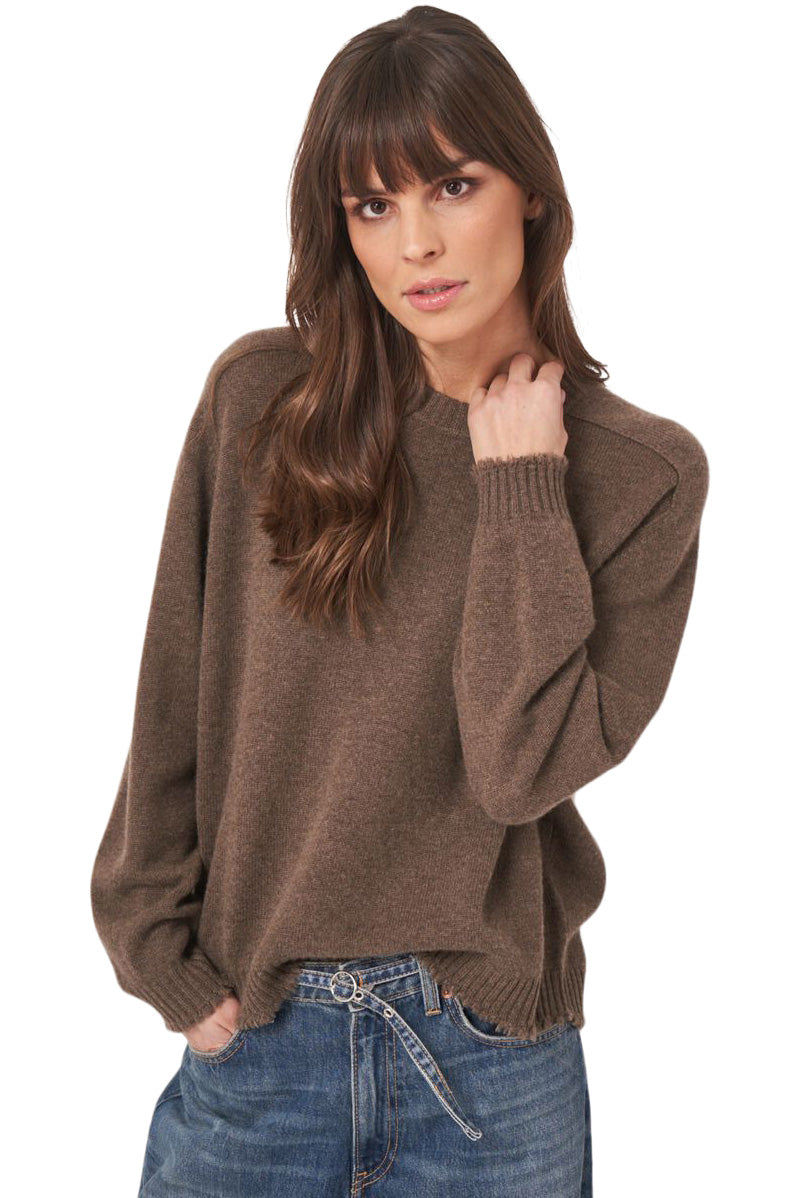 Repeat Cashmere Relaxed Fit Crewneck Sweater
in Cacao