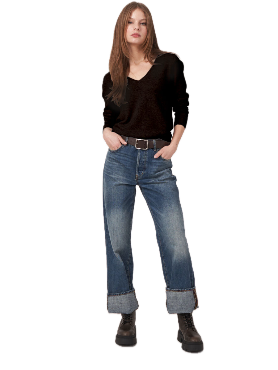 Repeat Cashmere Basic Cashmere V-neck Sweater