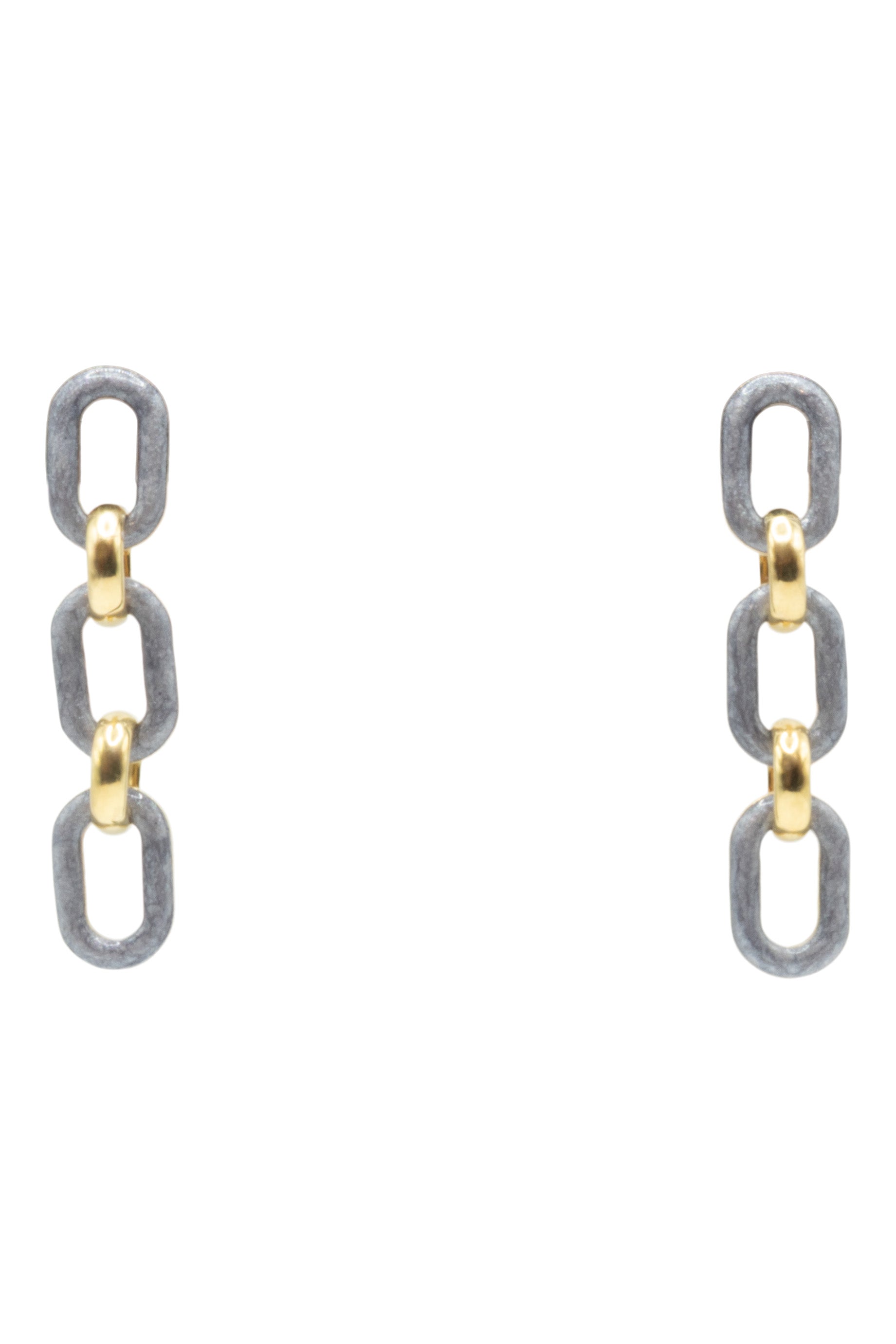 Royal Nomad Jewelry Enamel Link Earrings in Slate