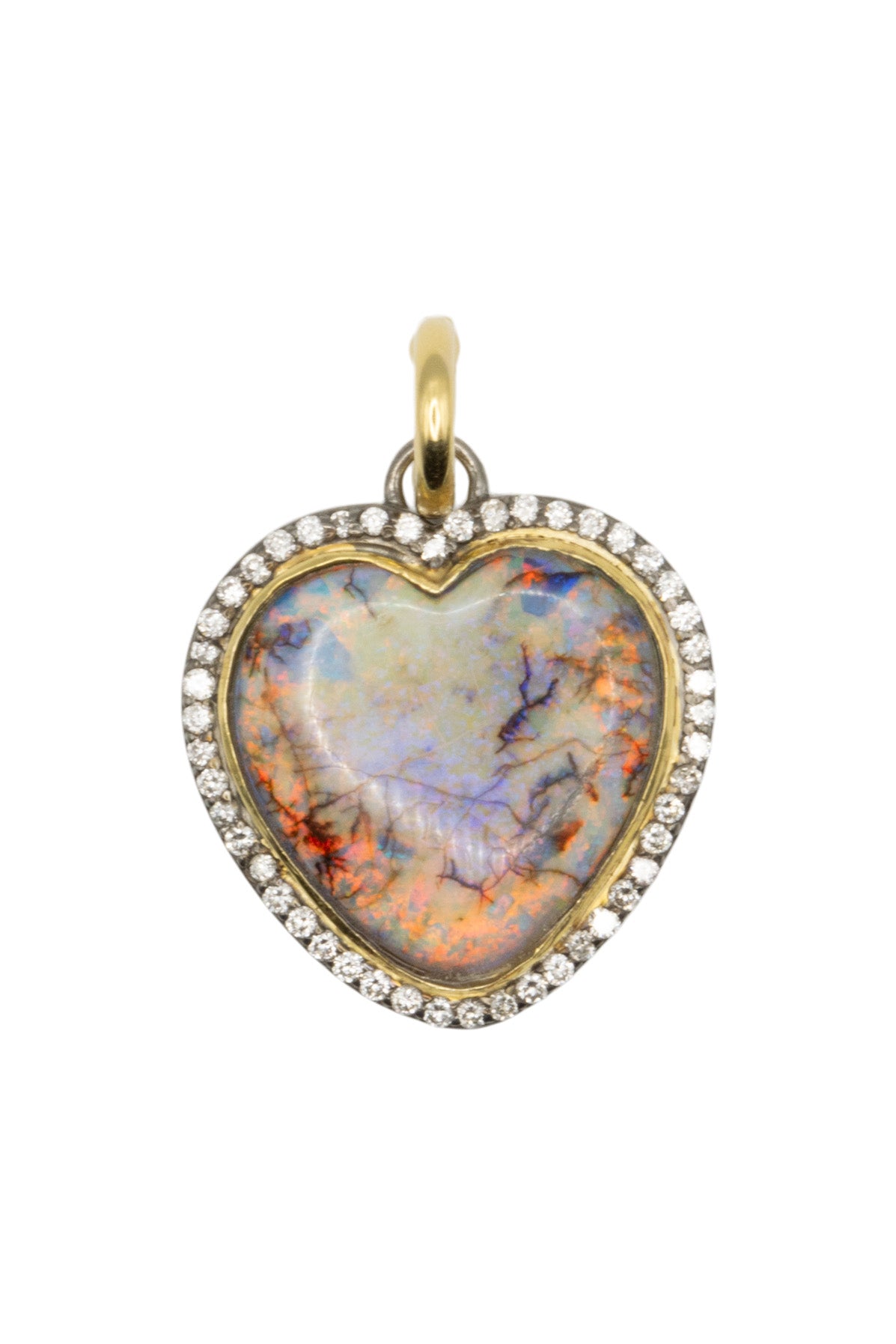Royal Nomad Jewelry Opal Heart Pendant