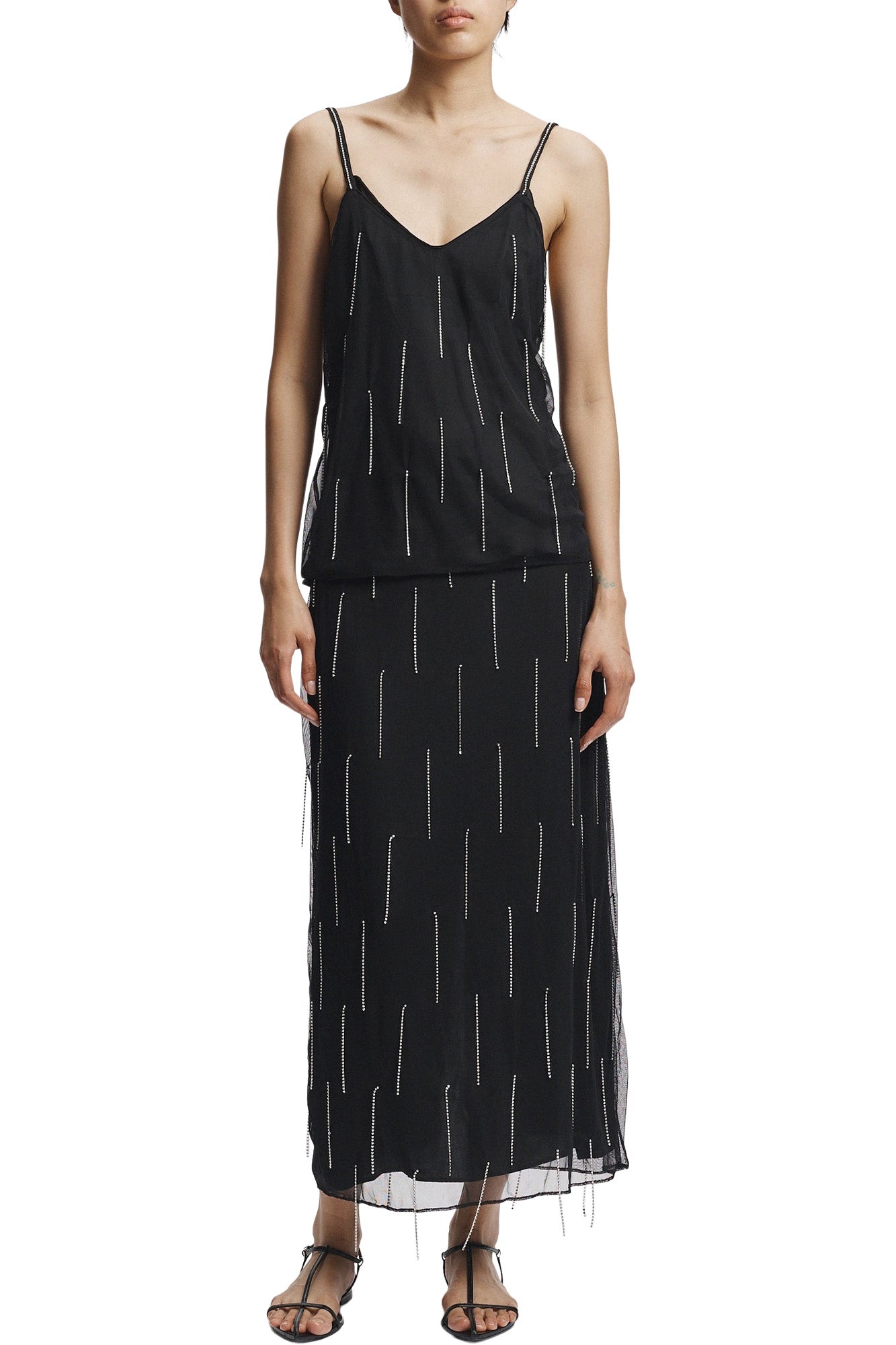 Saint Art Billie Fringe Skirt in Black