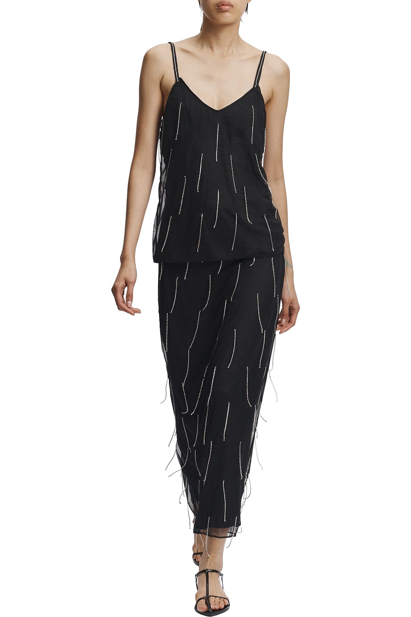 Saint Art Billie Fringe Skirt in Black