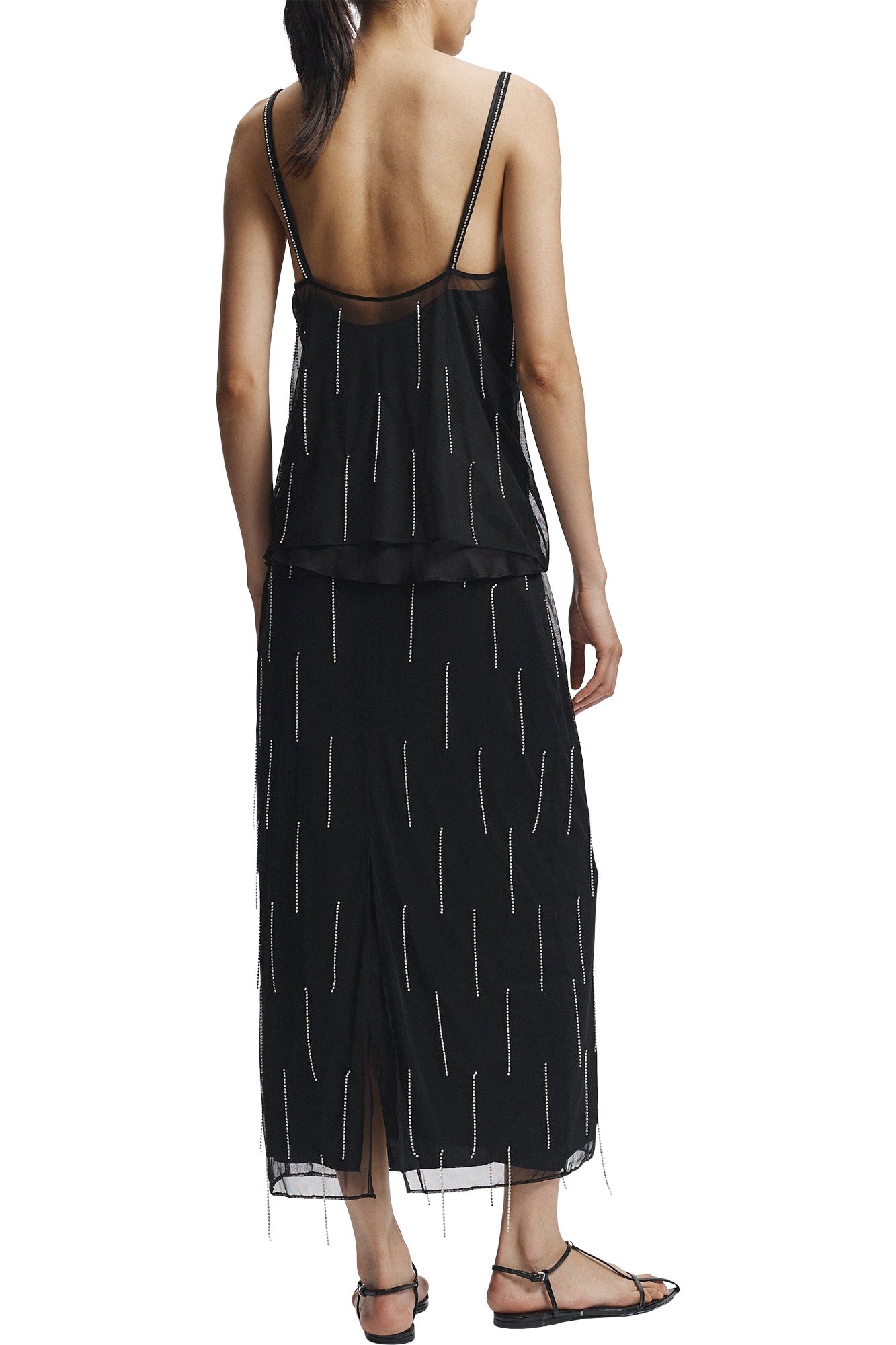 Saint Art Billie Fringe Skirt in Black