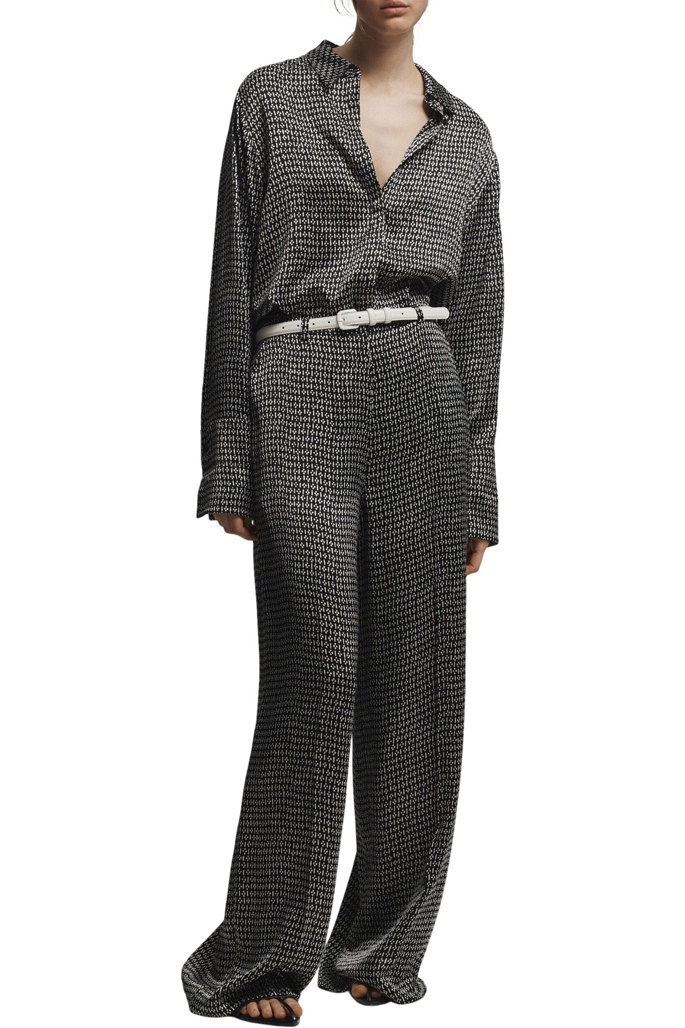 Saint Art Ellis Printed Trousers in Black