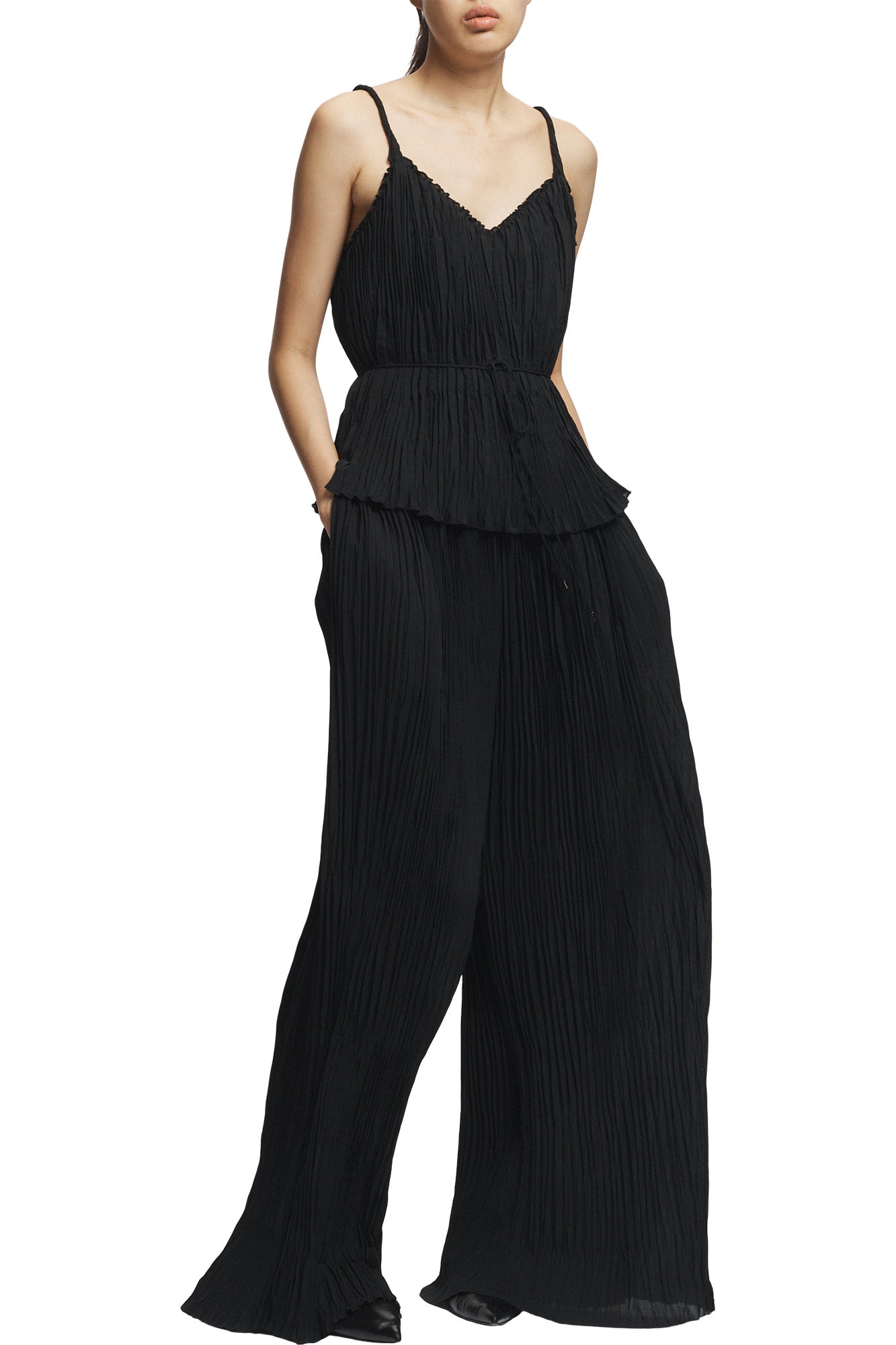 Saint Art Hendrix Pleated Pant in Black