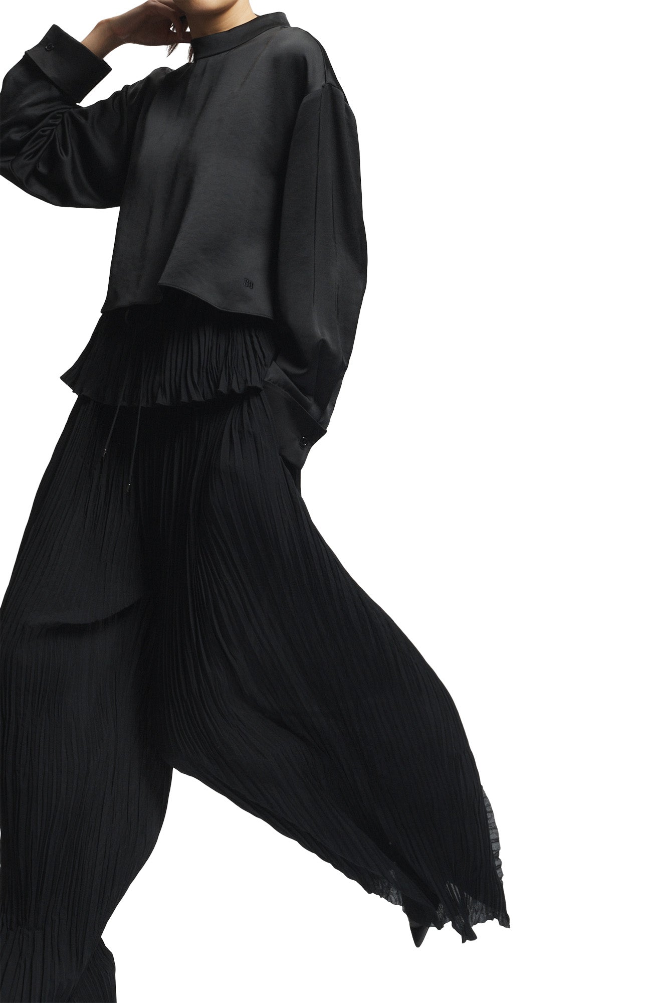 Saint Art Hendrix Pleated Pant in Black