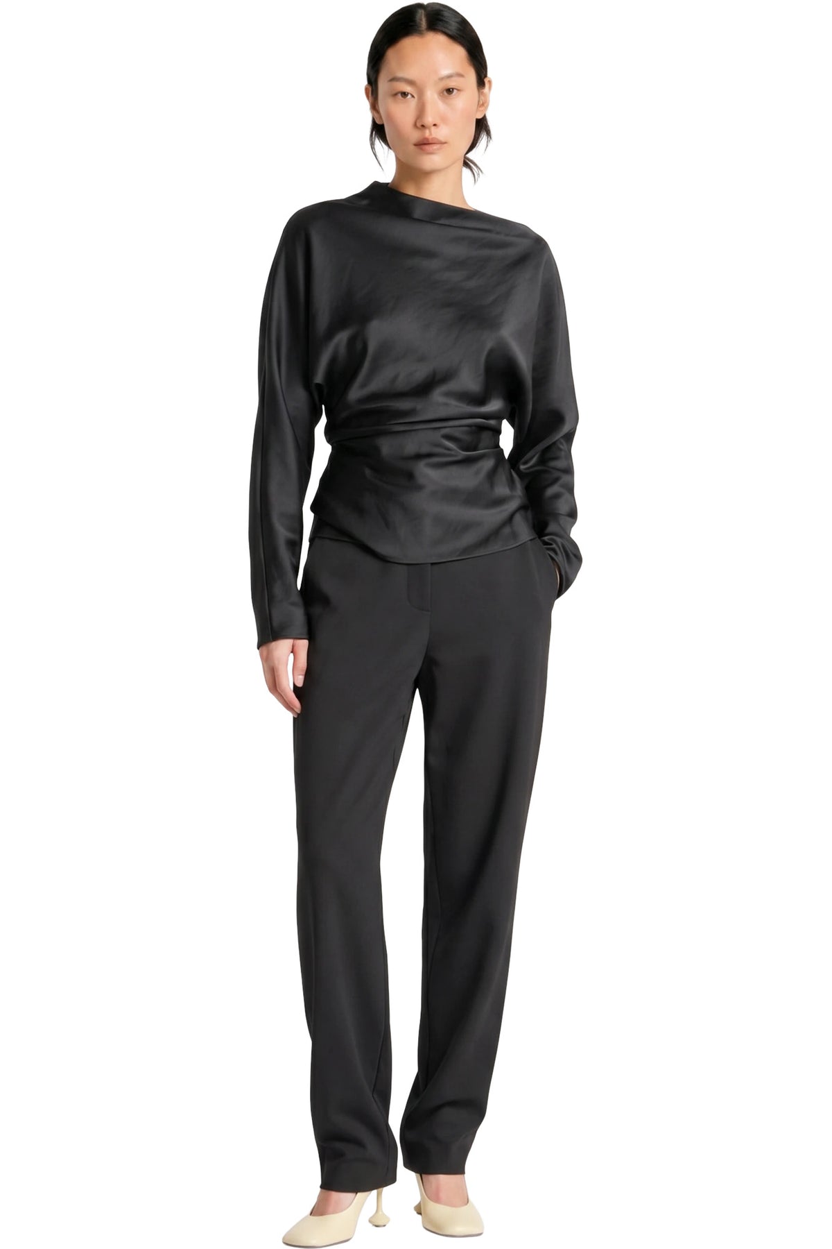 Saint Art Ida Draped Top in Black