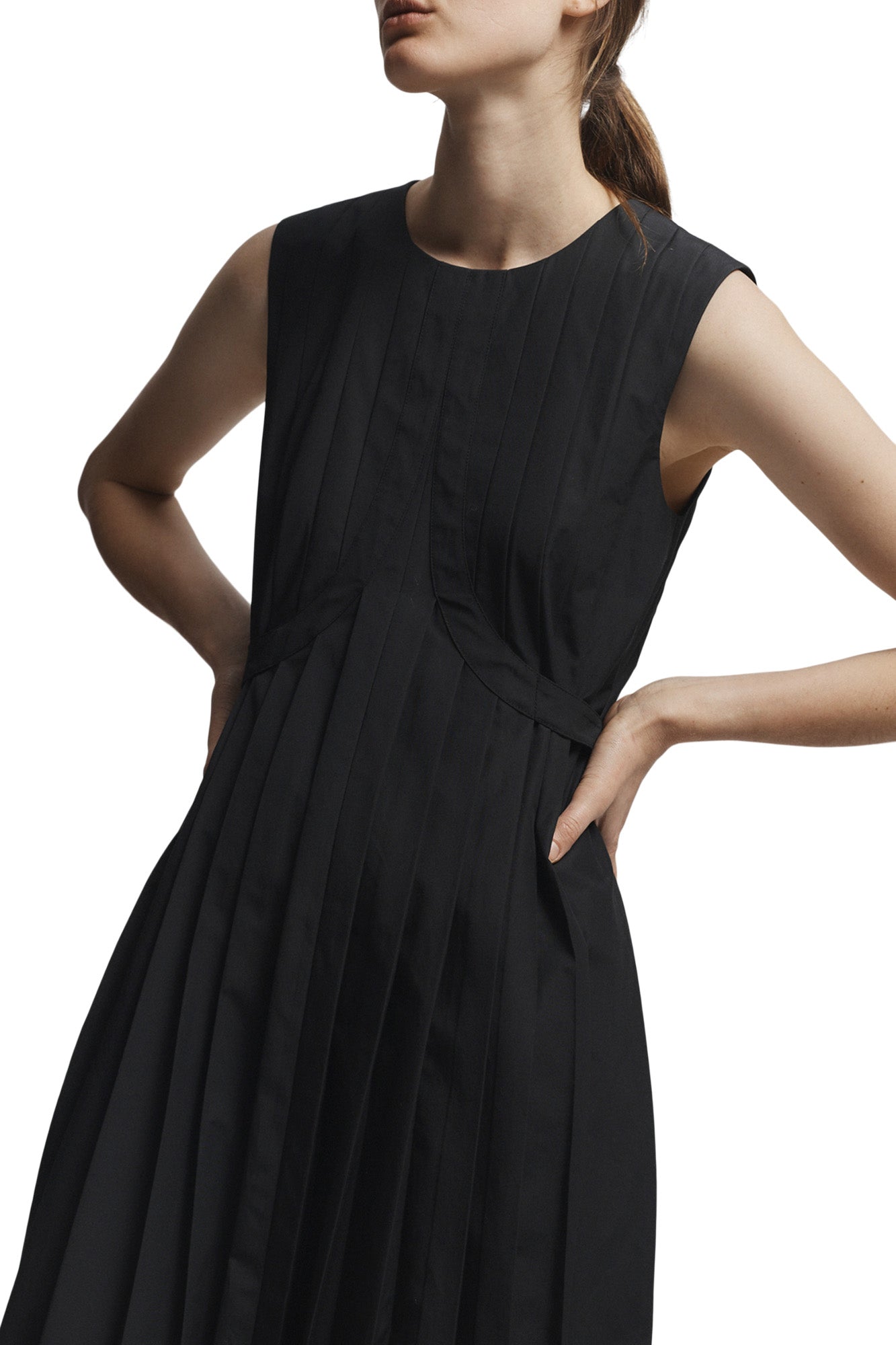 Saint Art Judson Pleated Maxi Dress in Black