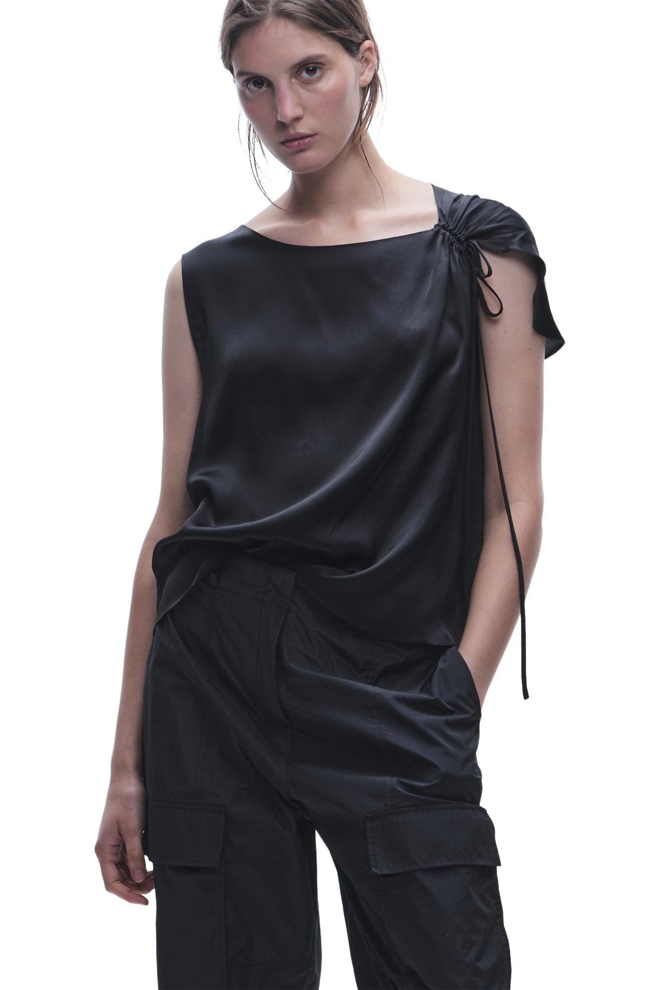 Saint Art Lola Tie Blouse in Black