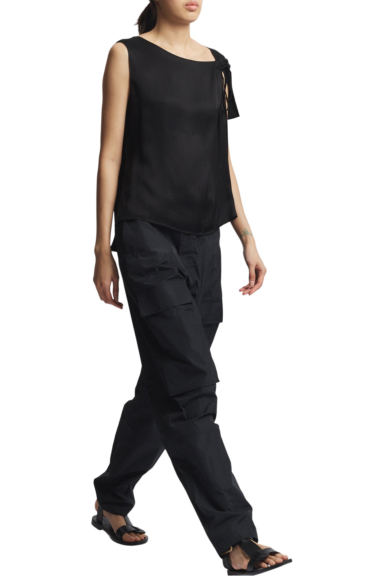 Saint Art Lola Tie Blouse in Black