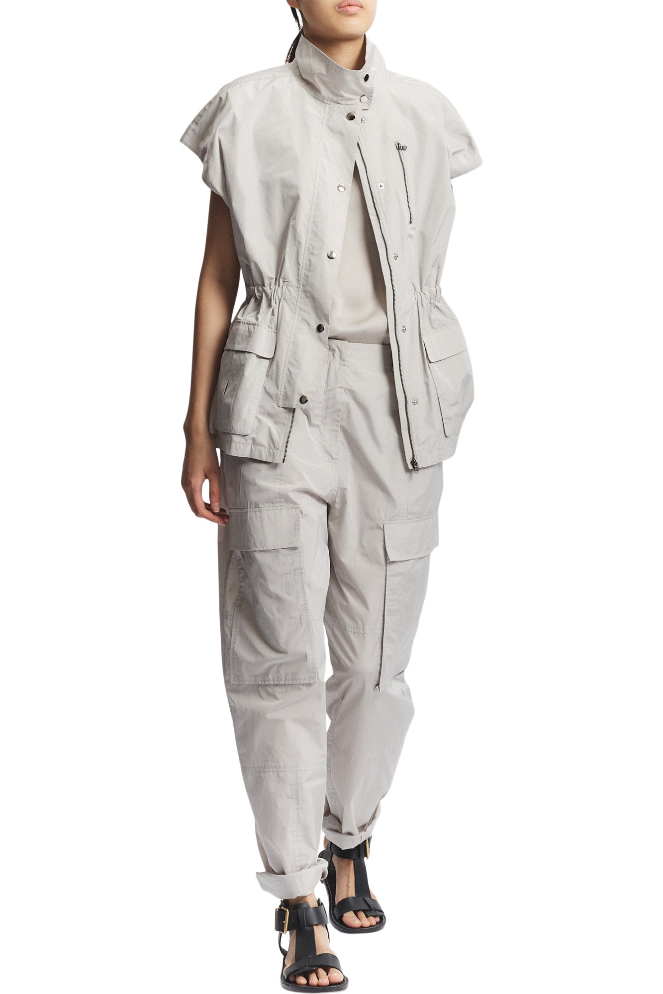 Saint Art Lola Tie Blouse in Pumice