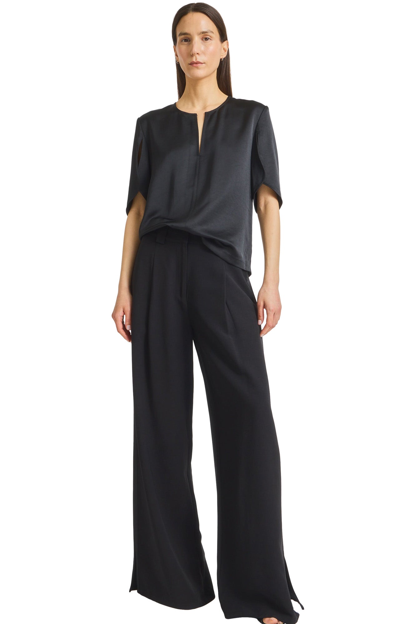 Saint Art Marlon Cape Top in Black