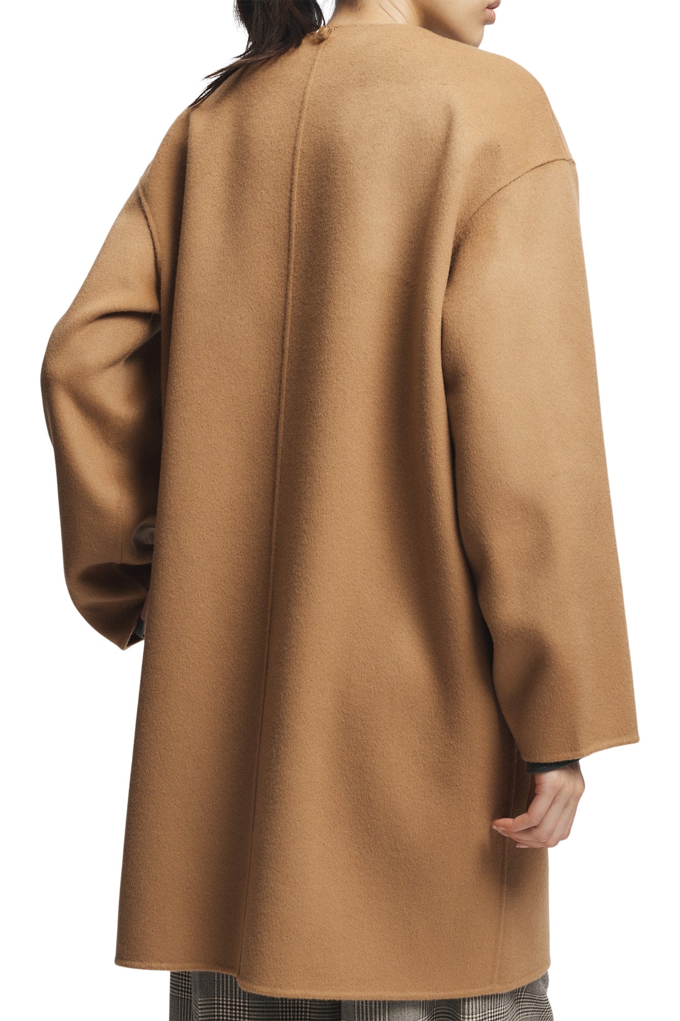 Saint Art Orla Wool Scarf Coat in Camel