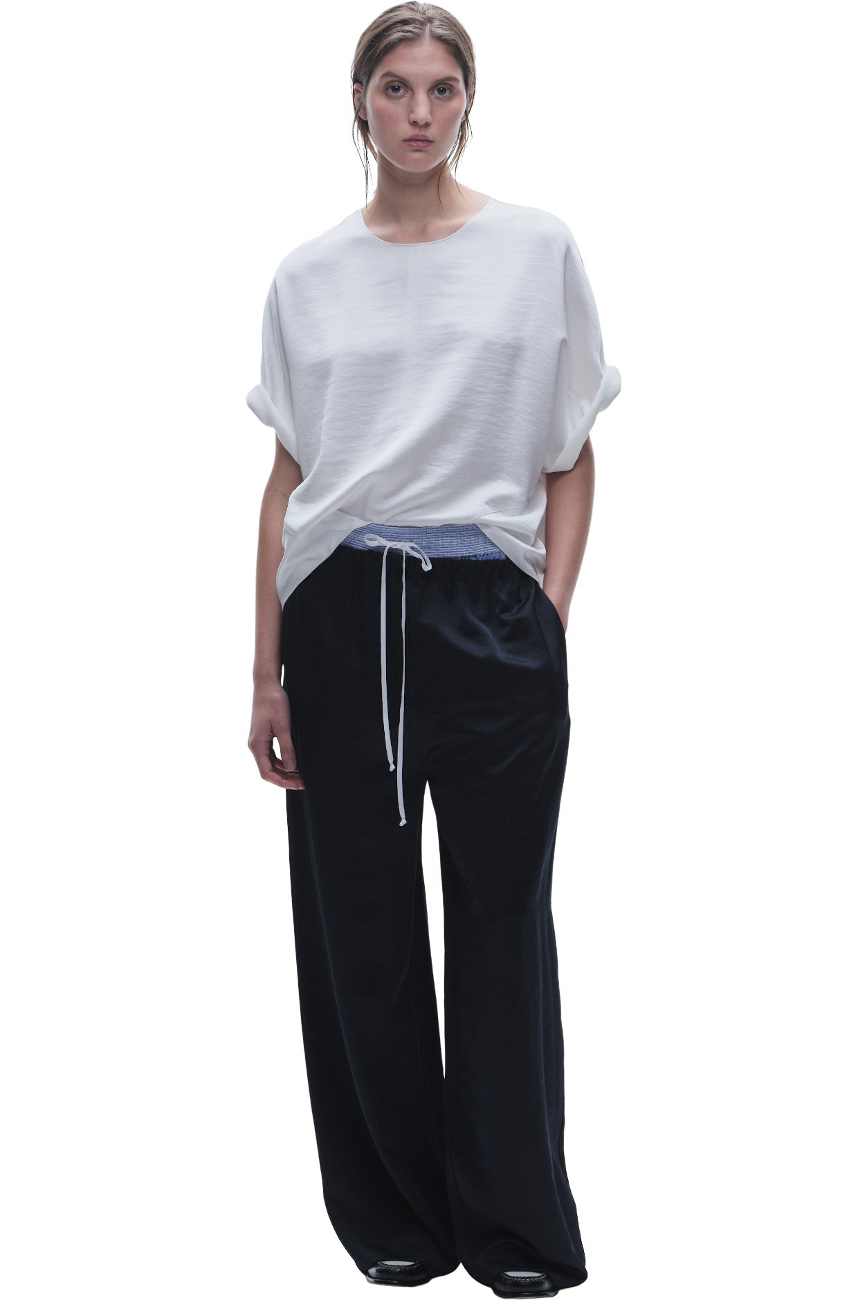 Saint Art Paige Pull on Pants in Navy