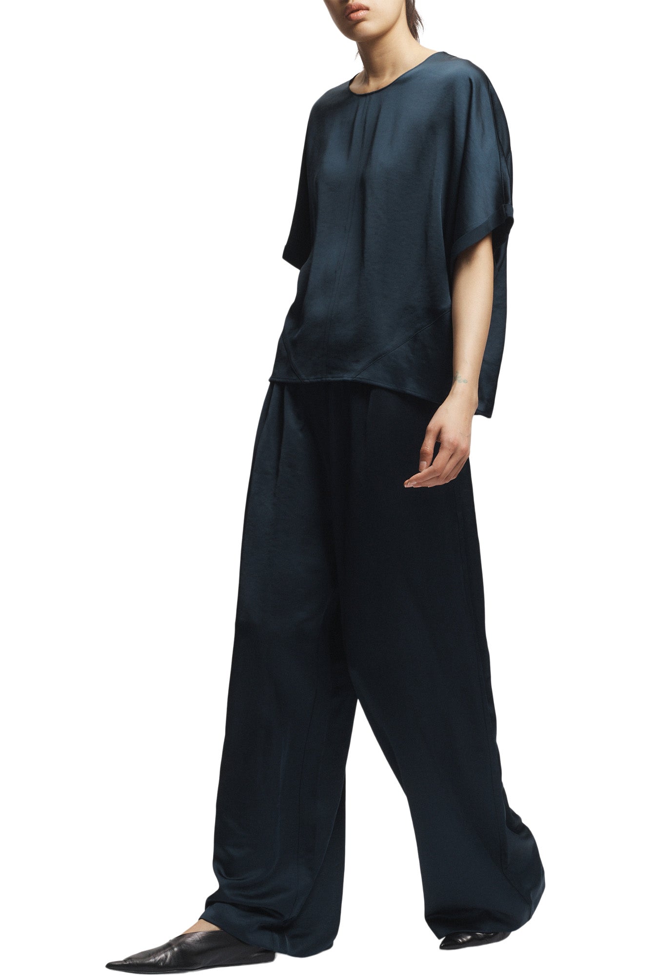 Saint Art Paige Pull on Pants in Navy