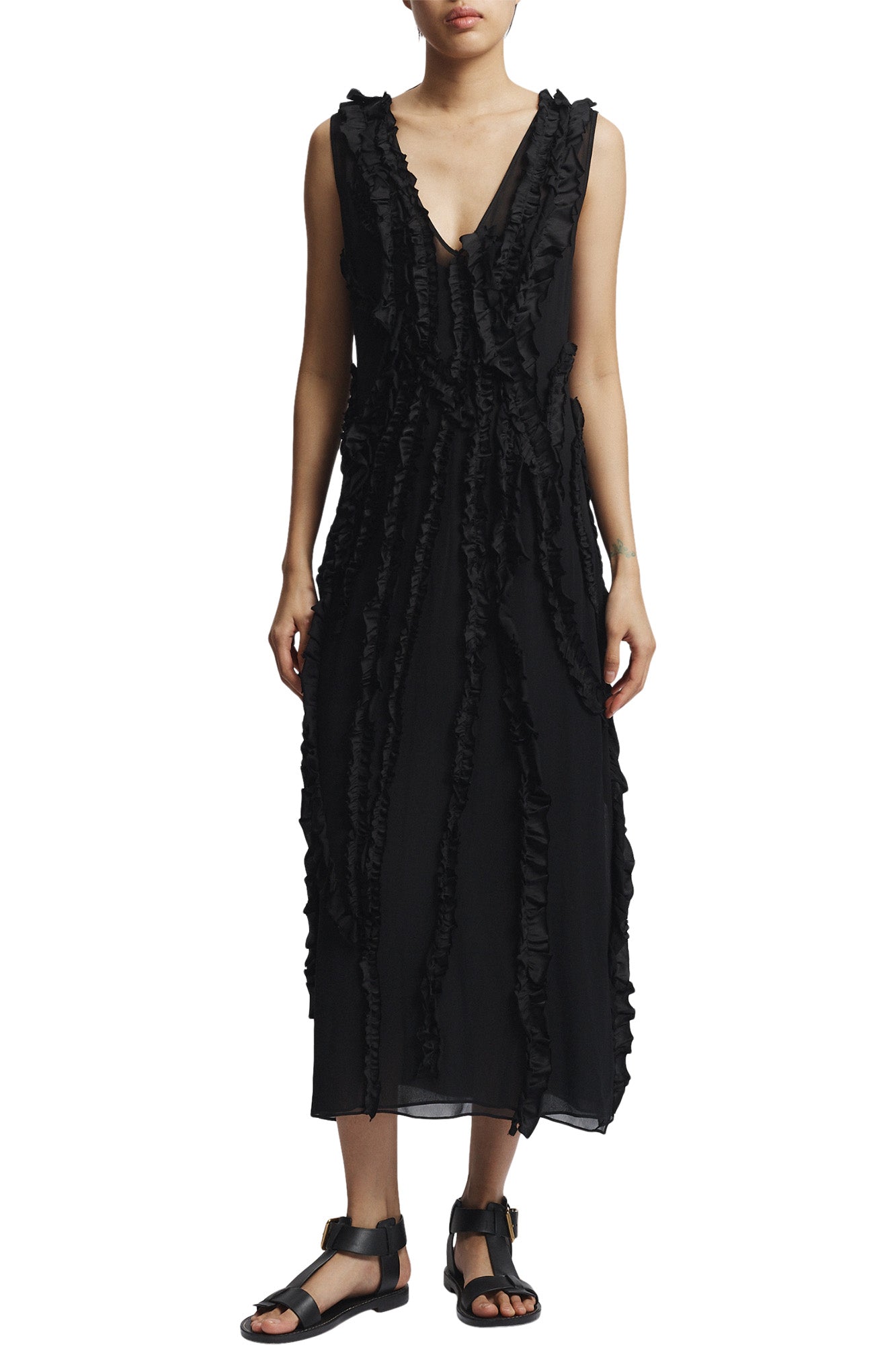 Saint Art Renata Shift Dress in Black Black / M Saint Art Renata Shift Dress in Black Black / M