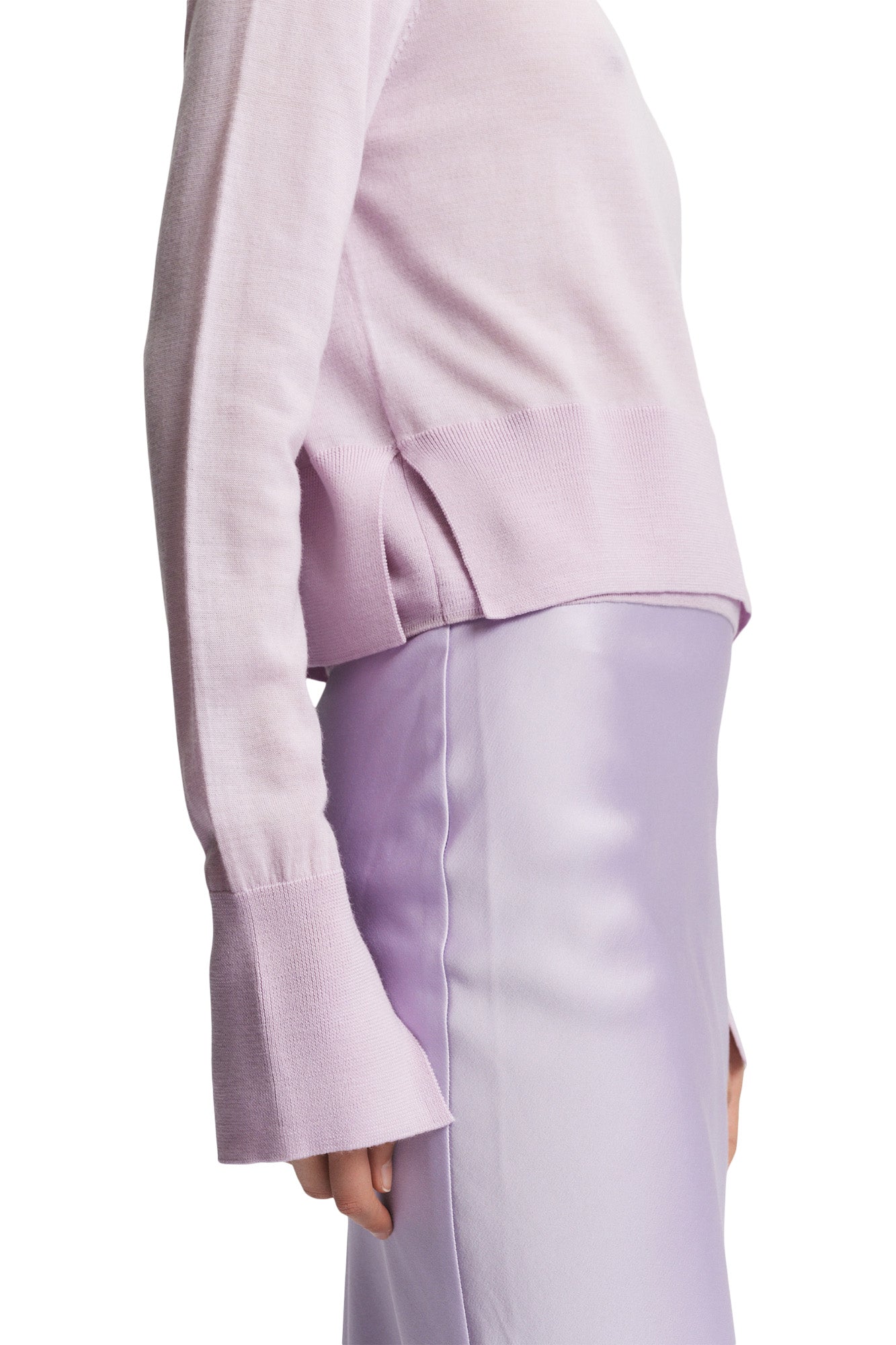 Saint Art Talia Charmeuse Skirt in Lilac