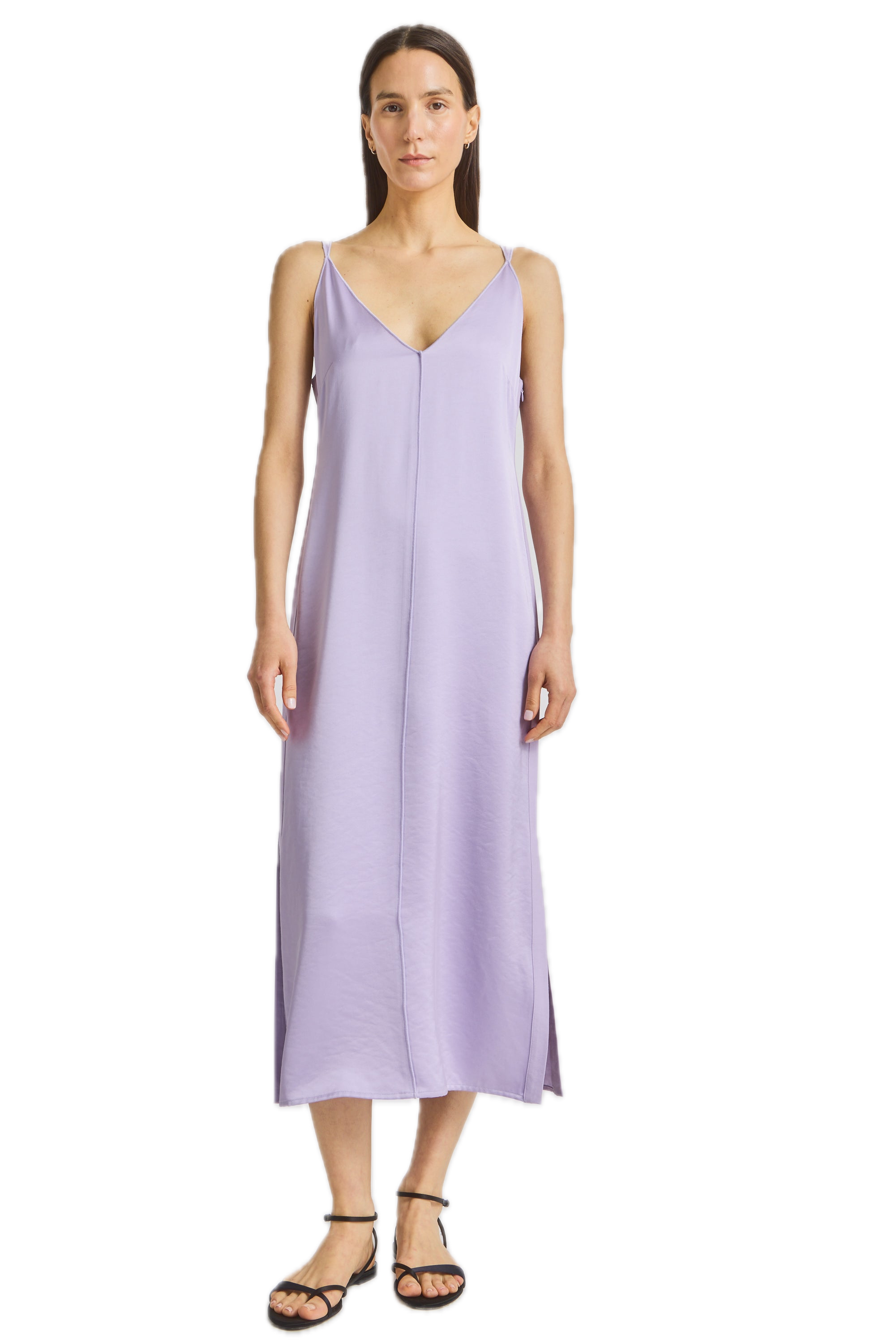 Saint Art Walker V-neck Dress in Lilac