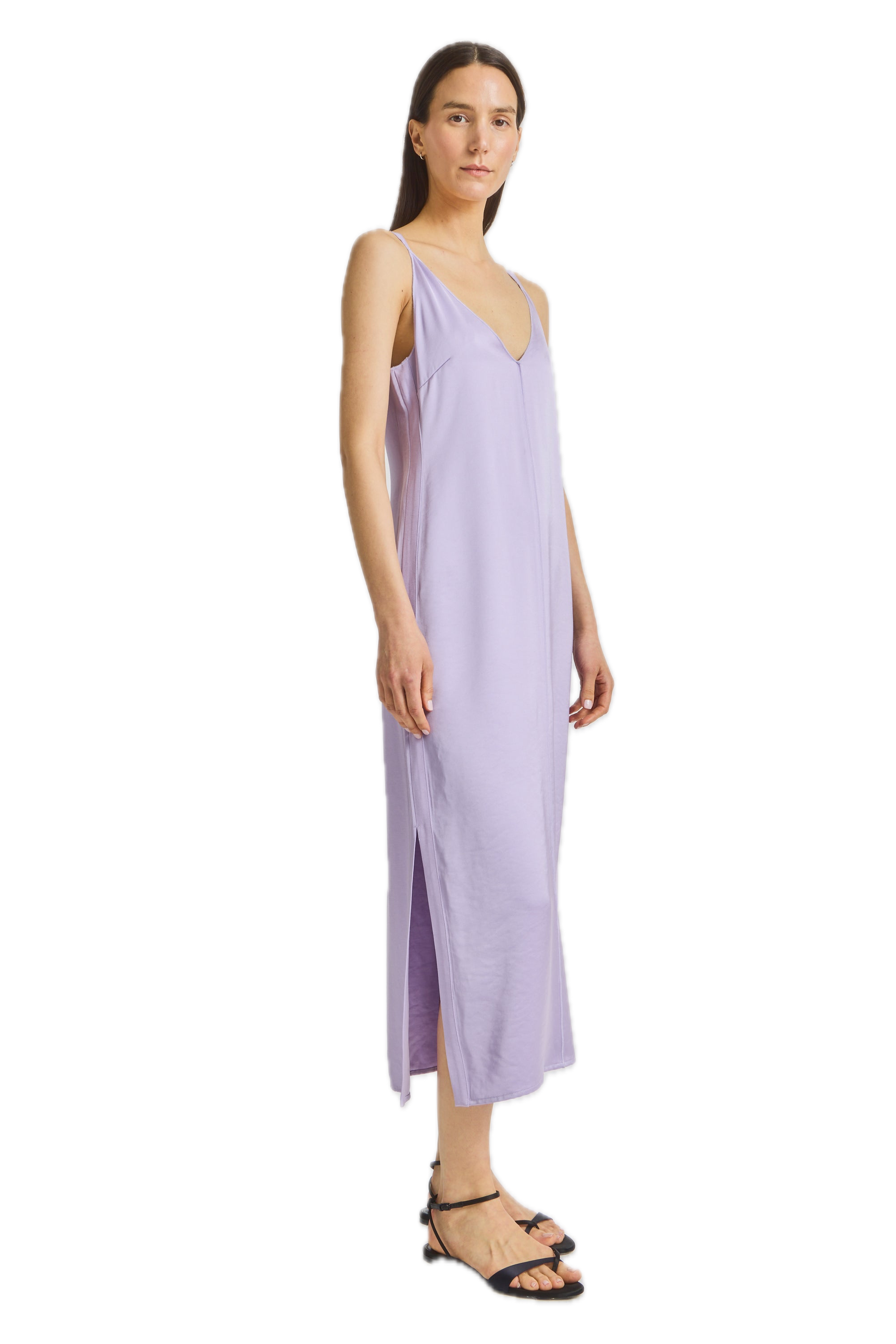 Saint Art Walker V-neck Dress in Lilac