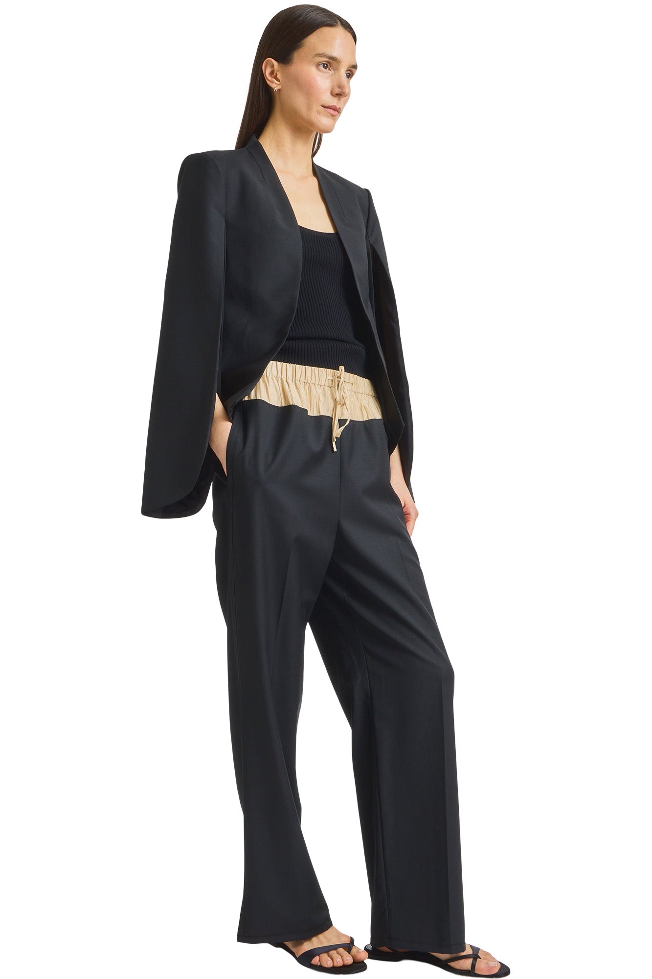 Saint Art Winona Cape Blazer in Black