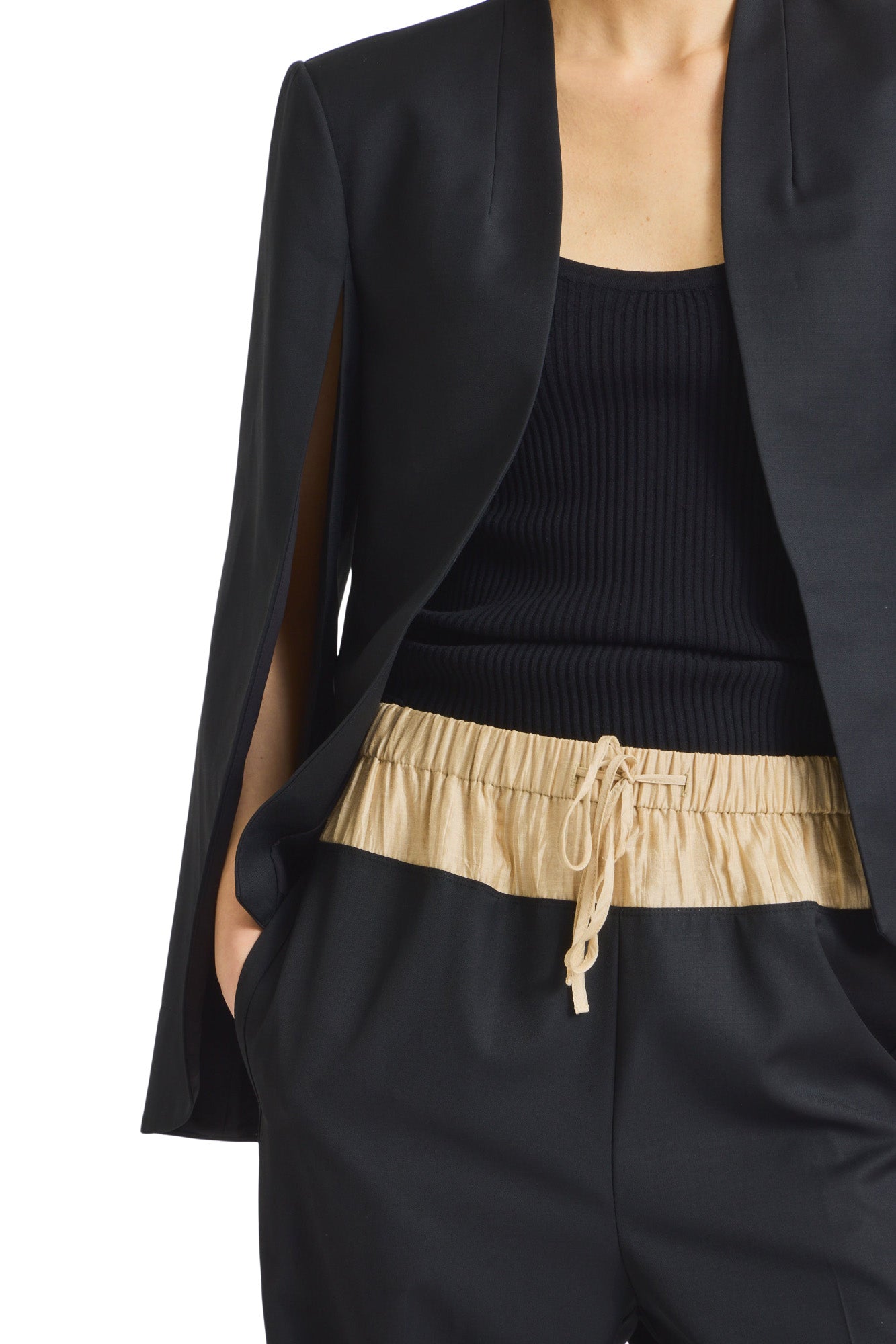 Saint Art Winona Cape Blazer in Black