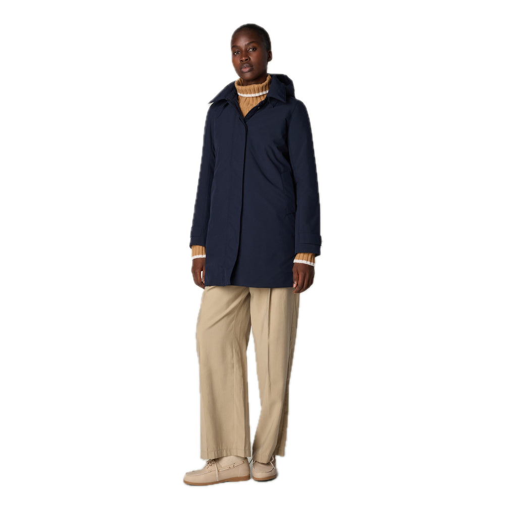 Save The Duck Embie Hooded Raincoat in Blue Black