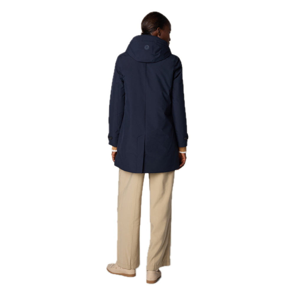 Save The Duck Embie Hooded Raincoat in Blue Black