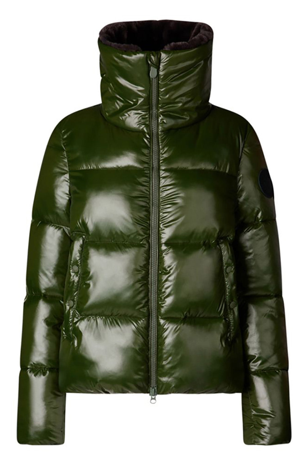 Save The Duck Moma Funnel Neck Jacket in Pine Green