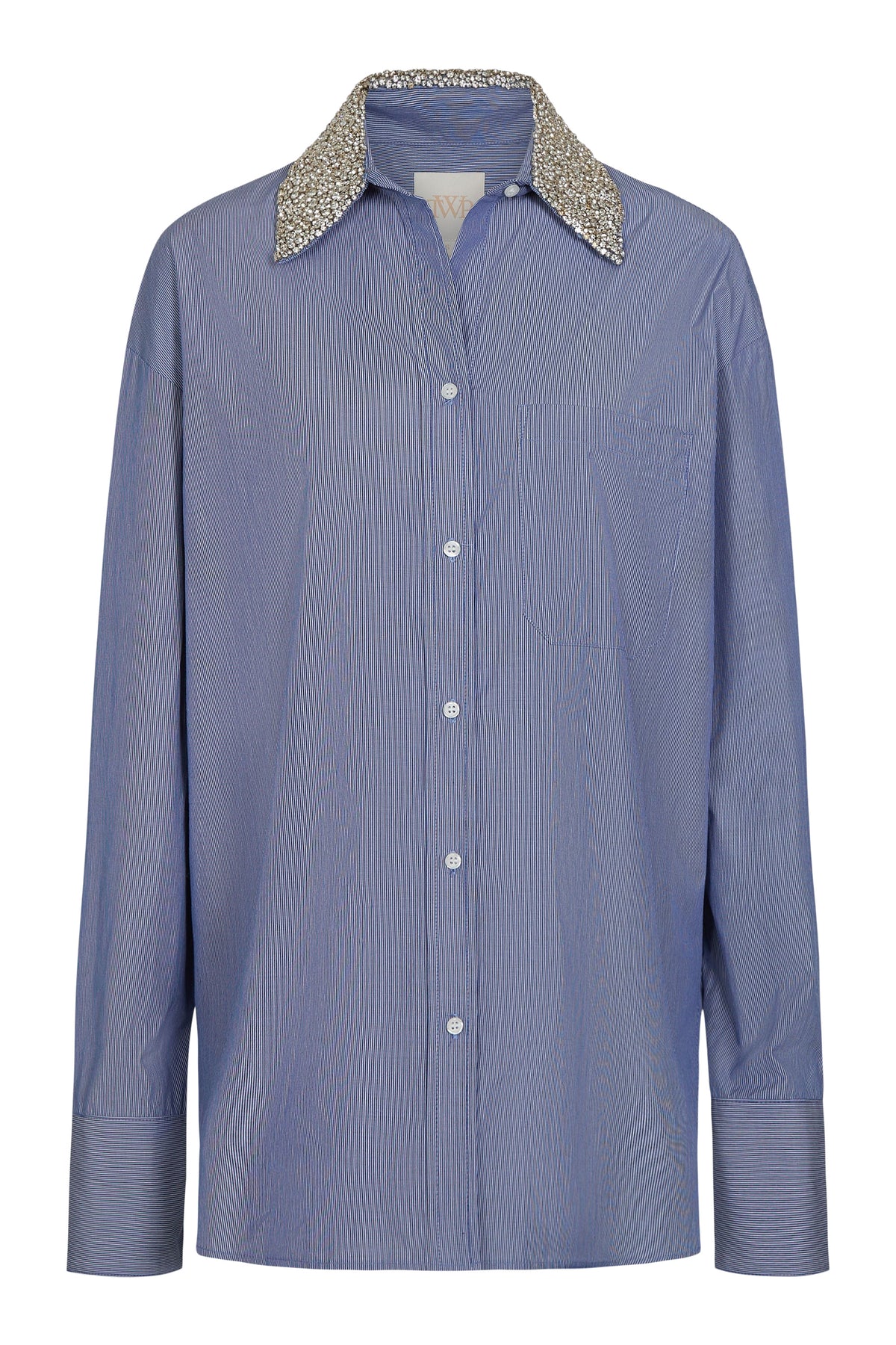 TWP Big Joe with Crystal Collar in Midnight - White