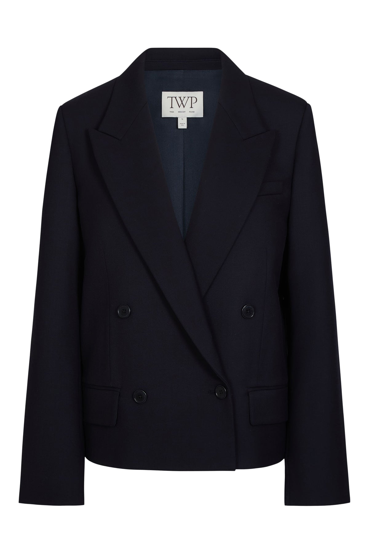 TWP Cropped Harper Jacket in Midnight