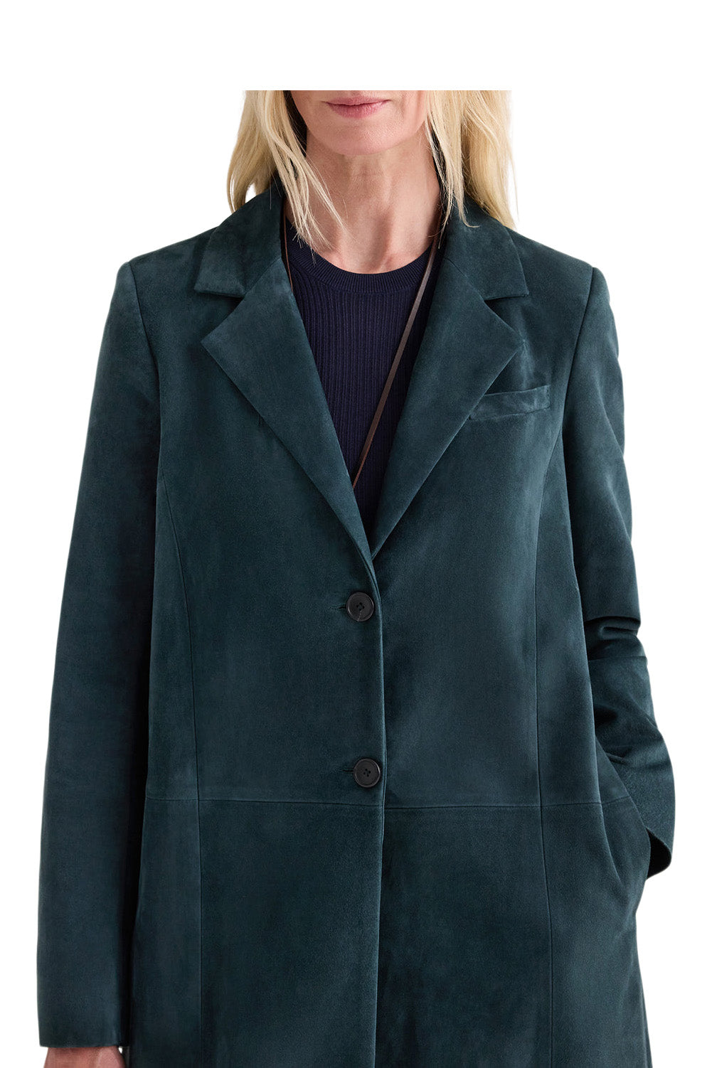 TWP Easy Car Coat in Deep Green