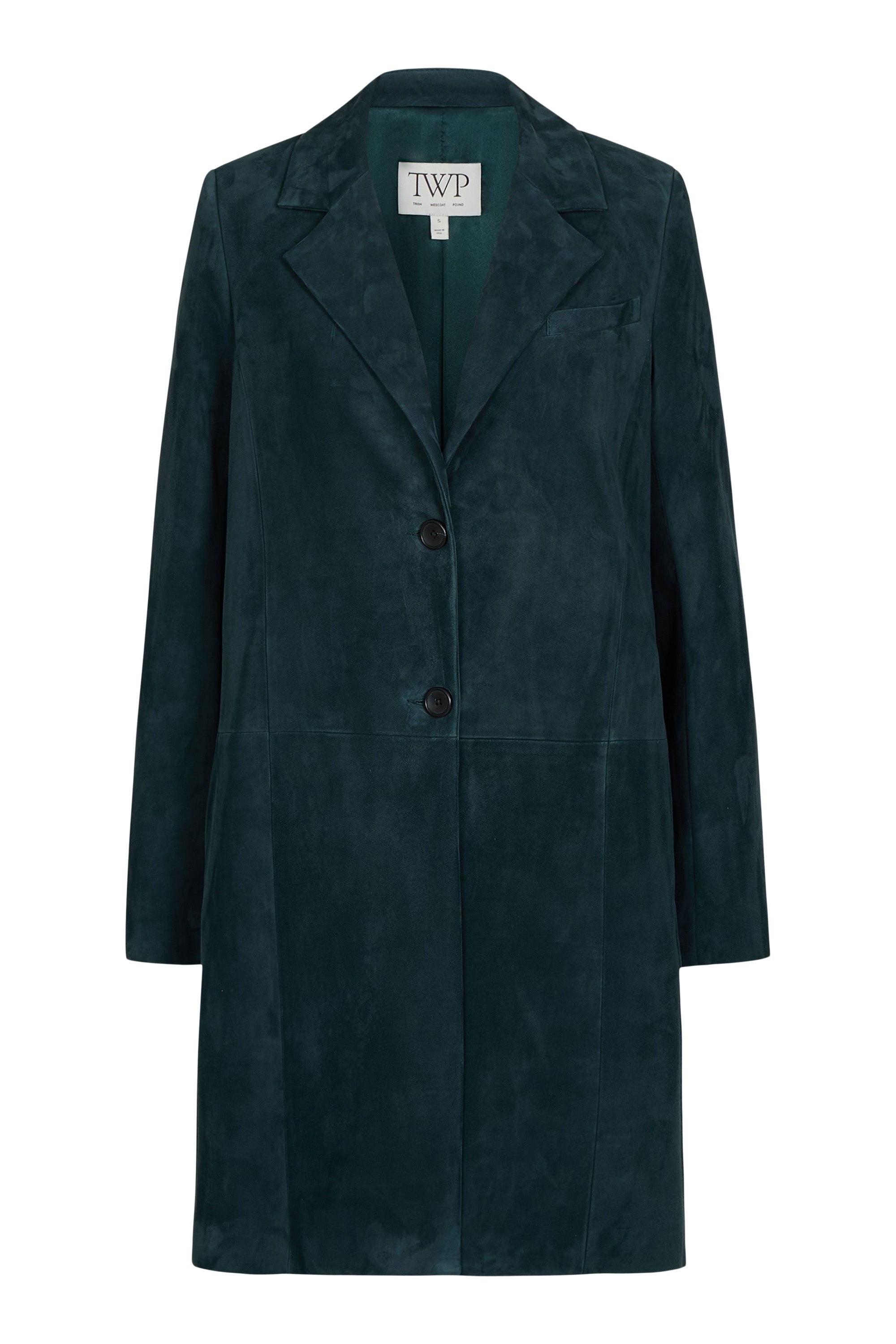 TWP Easy Car Coat in Deep Green