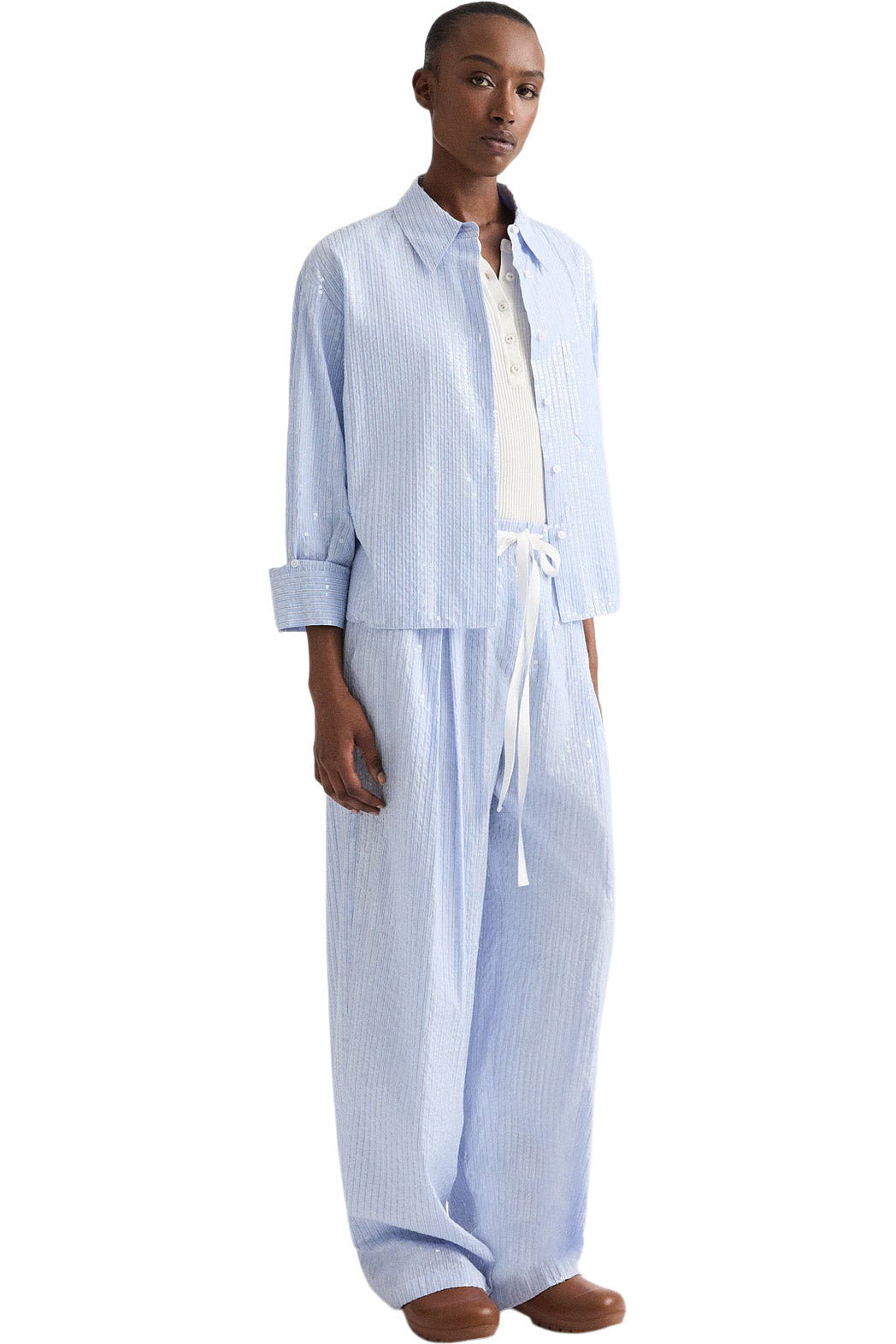 TWP J.D. Button Up in Blue-Midnight