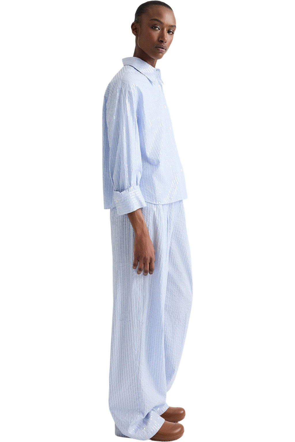 TWP J.D. Button Up in Blue-Midnight