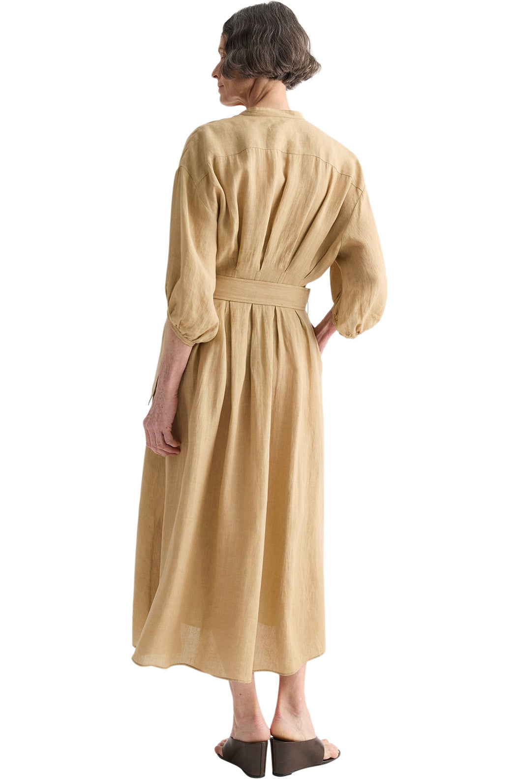 TWP Maxi Dress with 3/4 Poet Sleeve in Candied Ginger