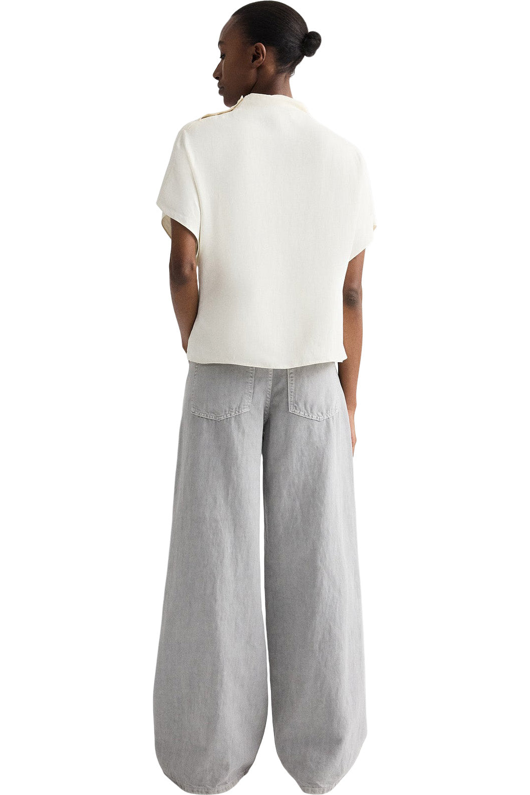 TWP Mockneck Tee in Bone