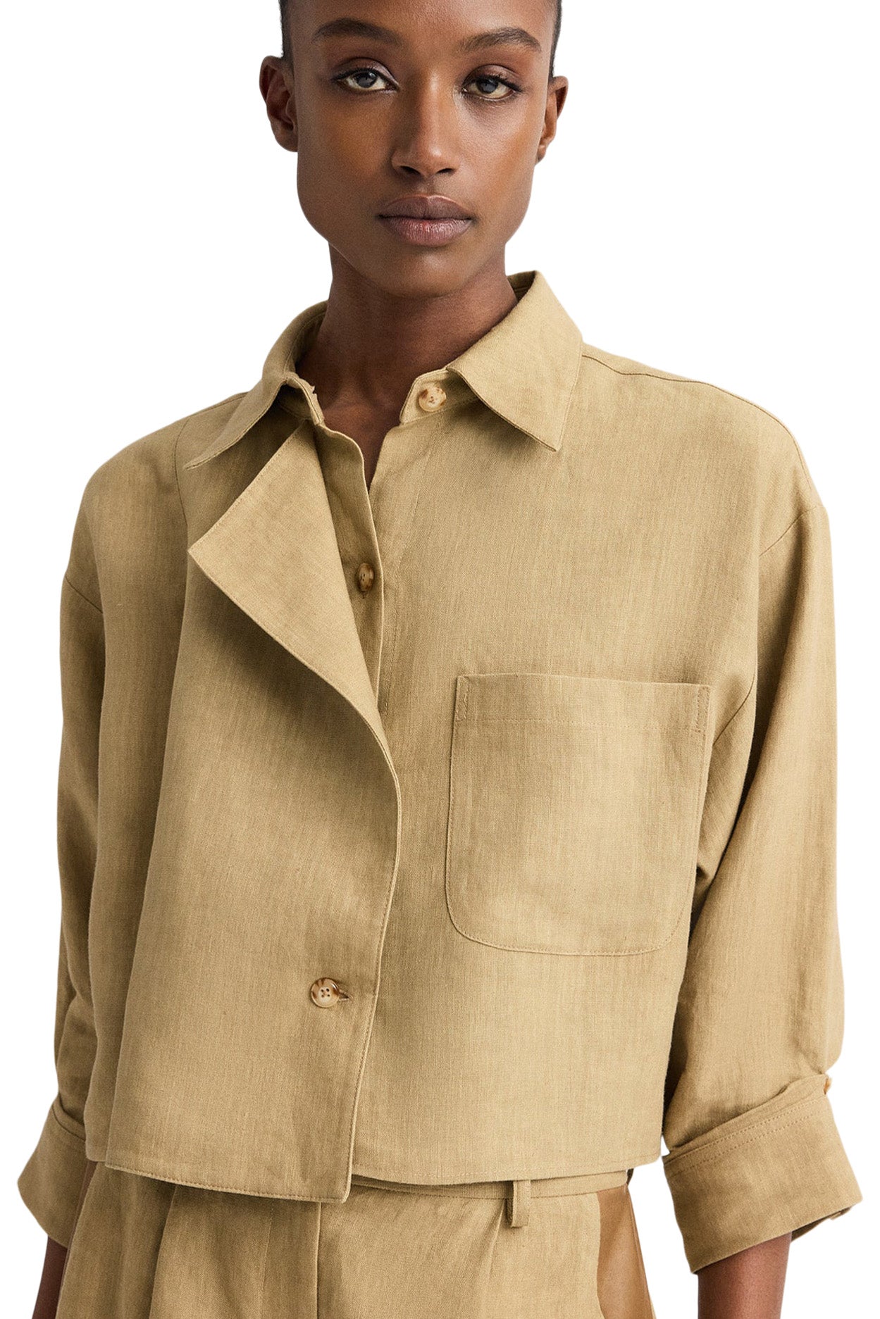 TWP Next Chapter Linen Top in Kelp