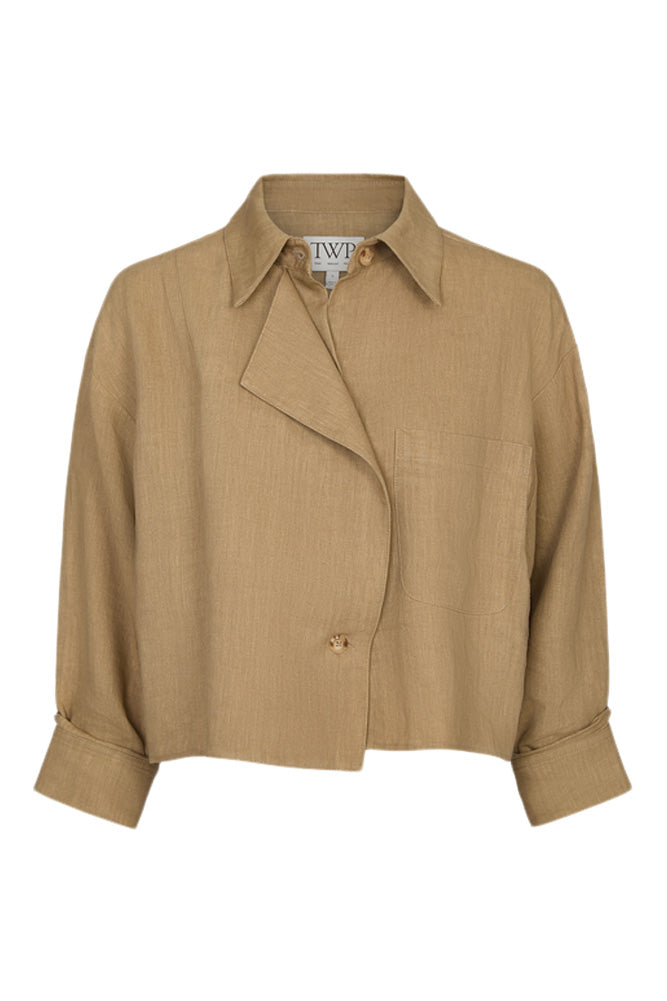 TWP Next Chapter Linen Top in Kelp