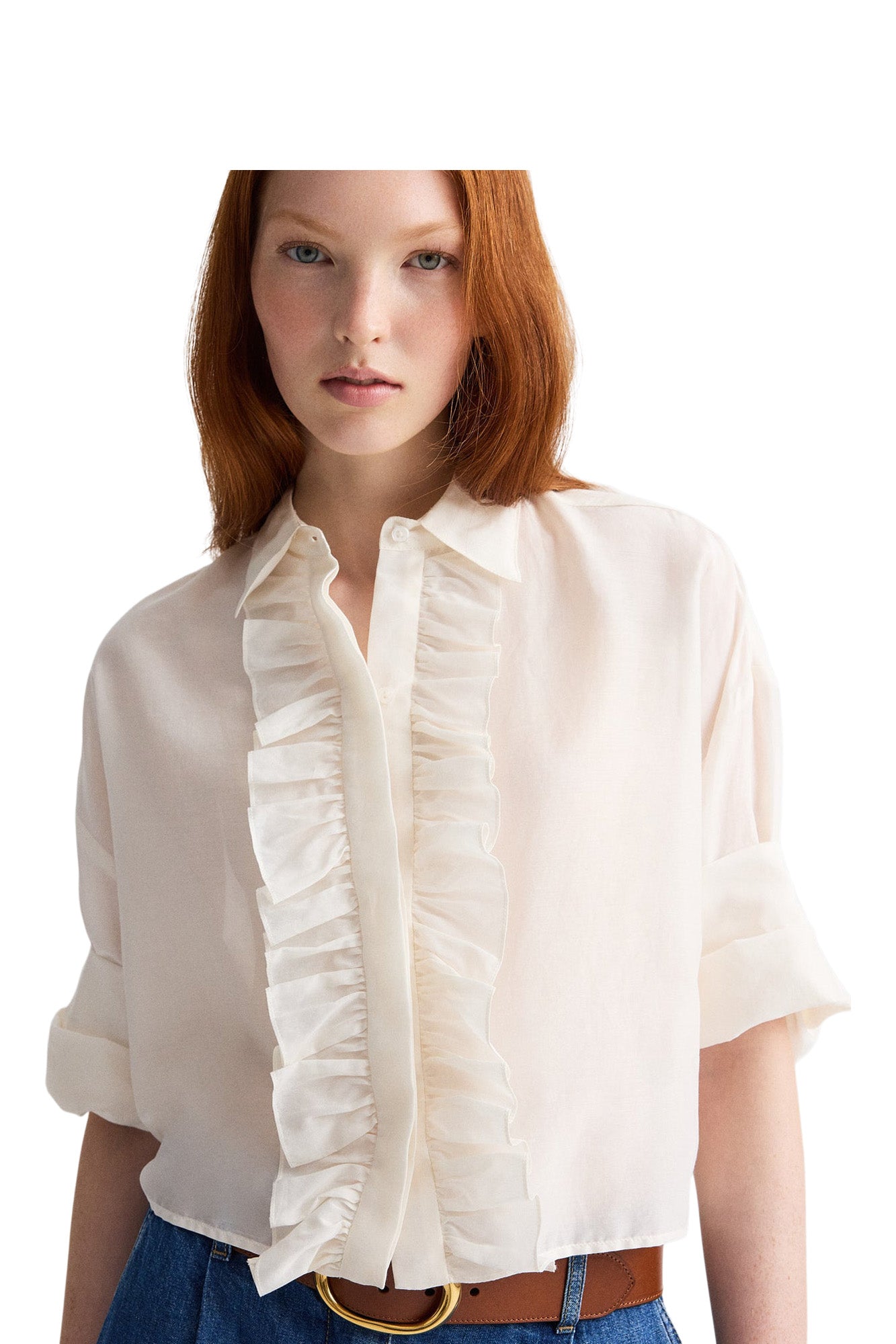 TWP Next Ex w/ Ruffle in Ivory