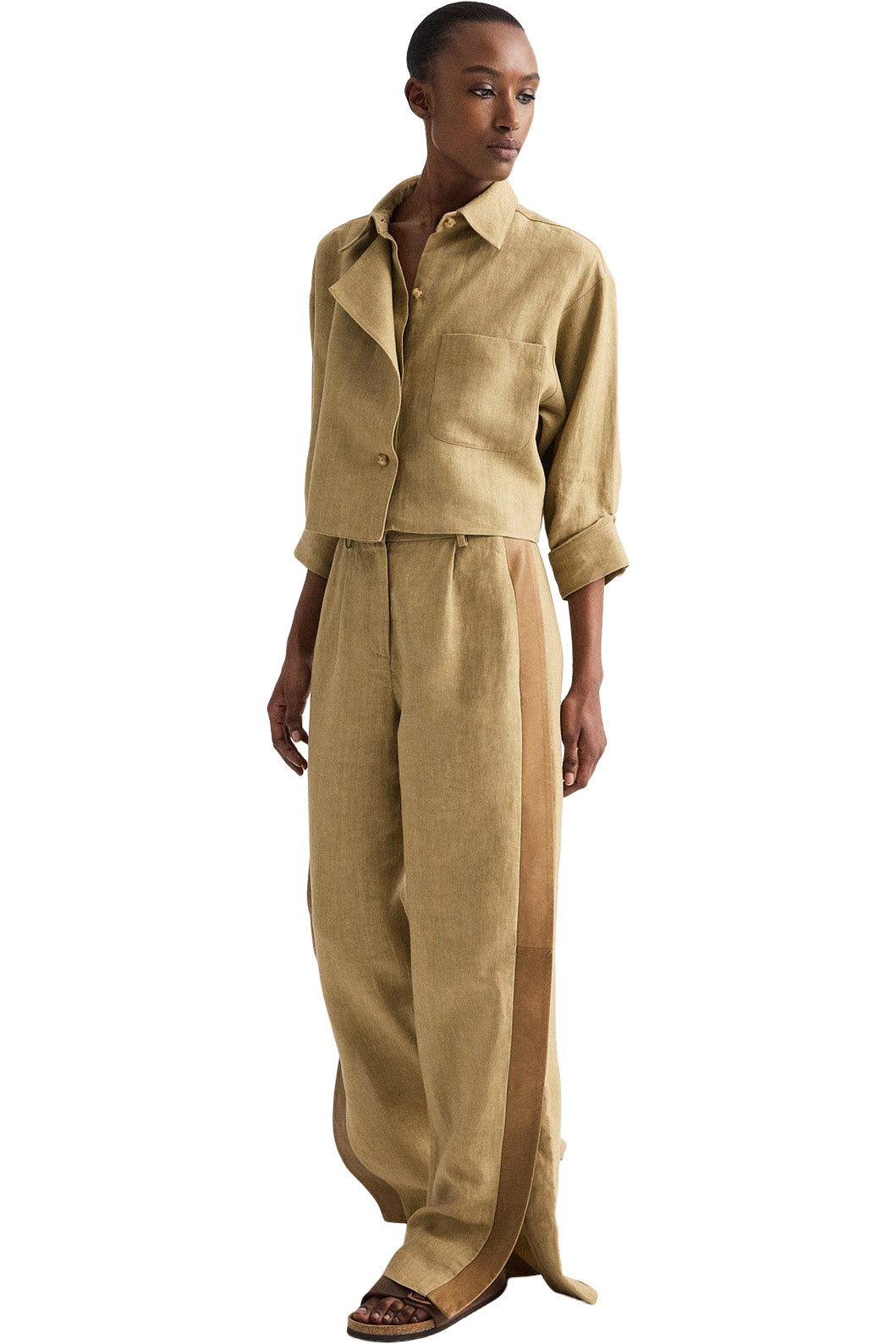 TWP Slim A Pant w/ Lip Tux in Kelp - Ermine