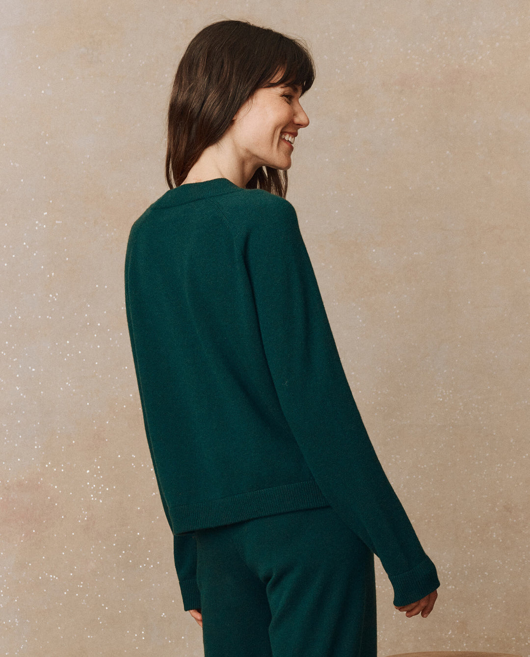 The Great Cashmere Varsity Cardigan in Alpine