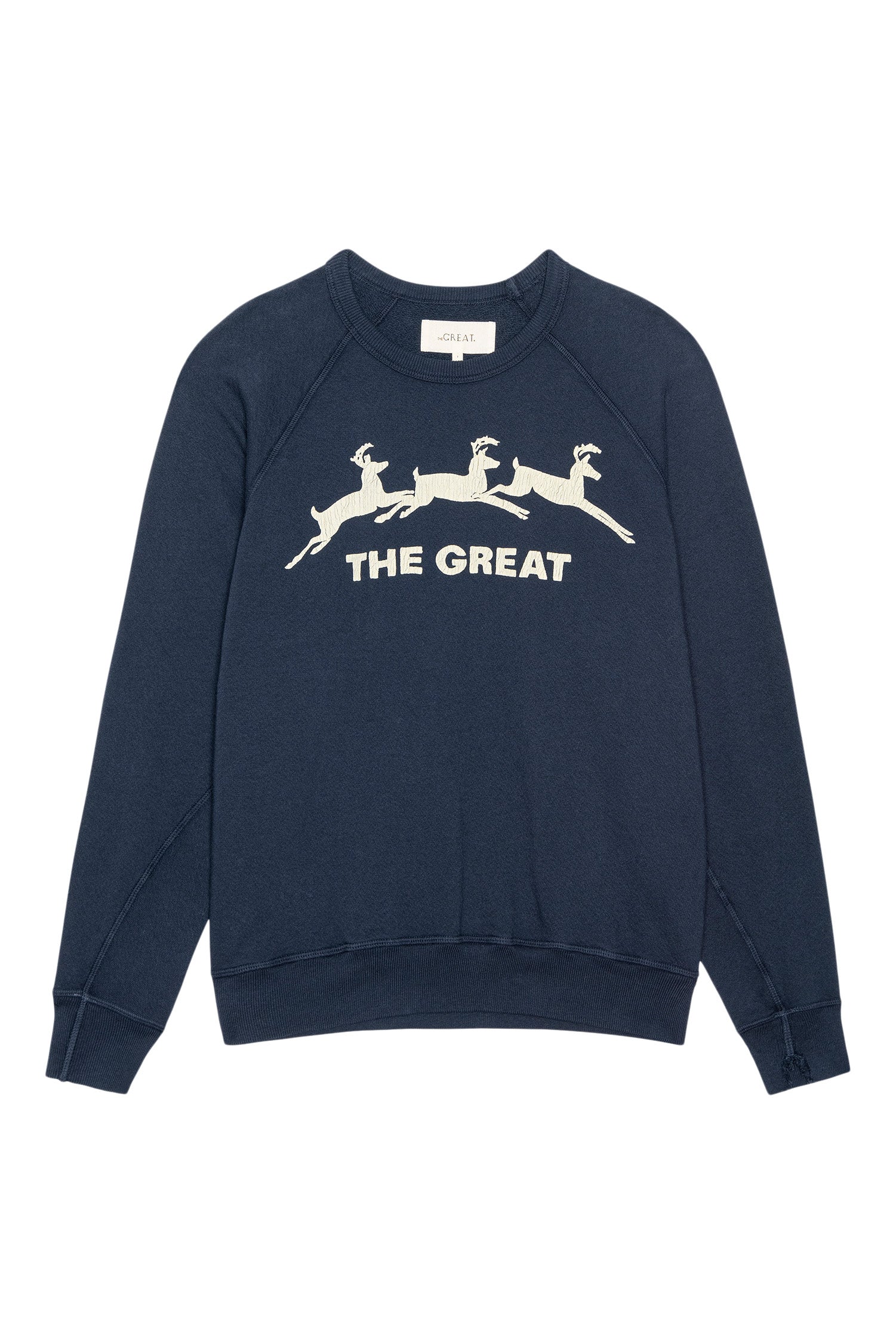 The Great College Sweatshirt with Deer Graphic in Navy