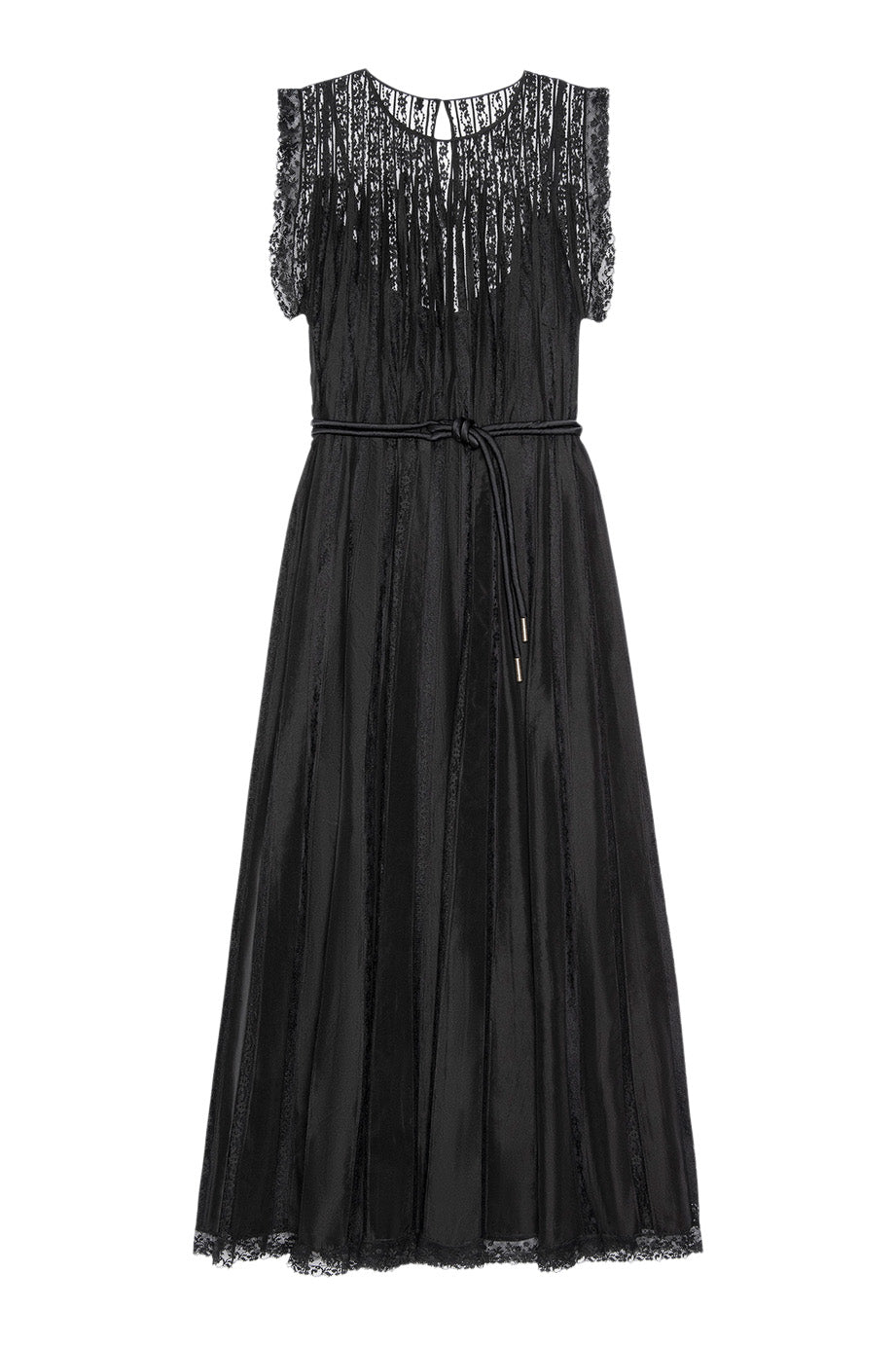 The Great Keepsake Lace Column Dress in Black