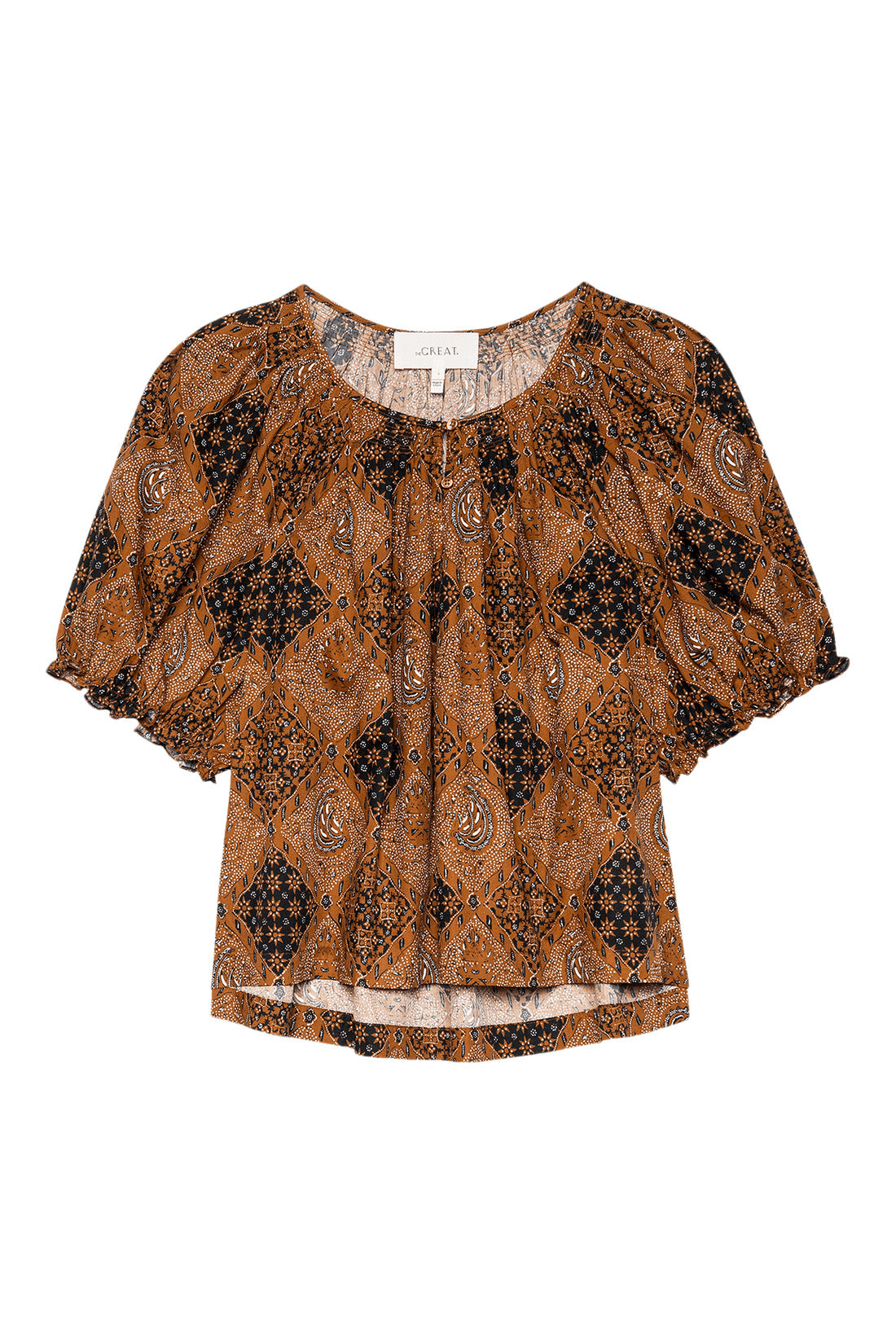 The Great Moorland Top in Geo Bandana Print