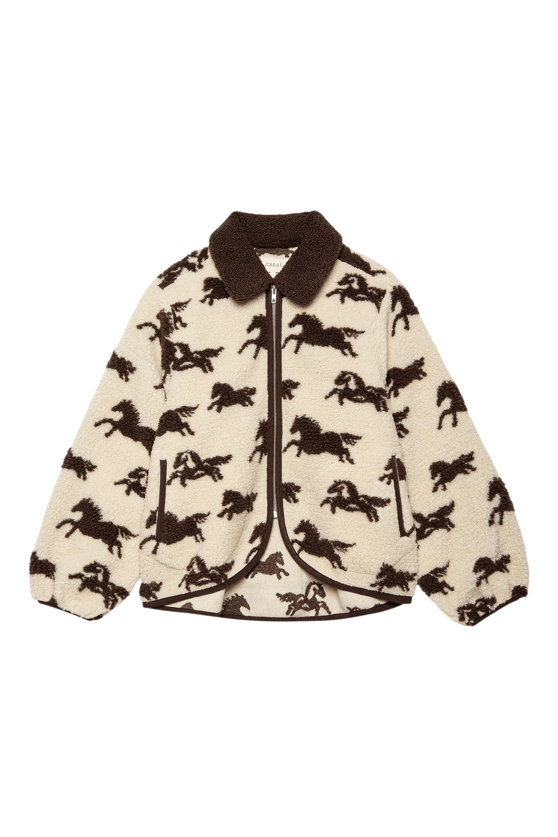The Great Pasture Jacket in Cream with Hickory