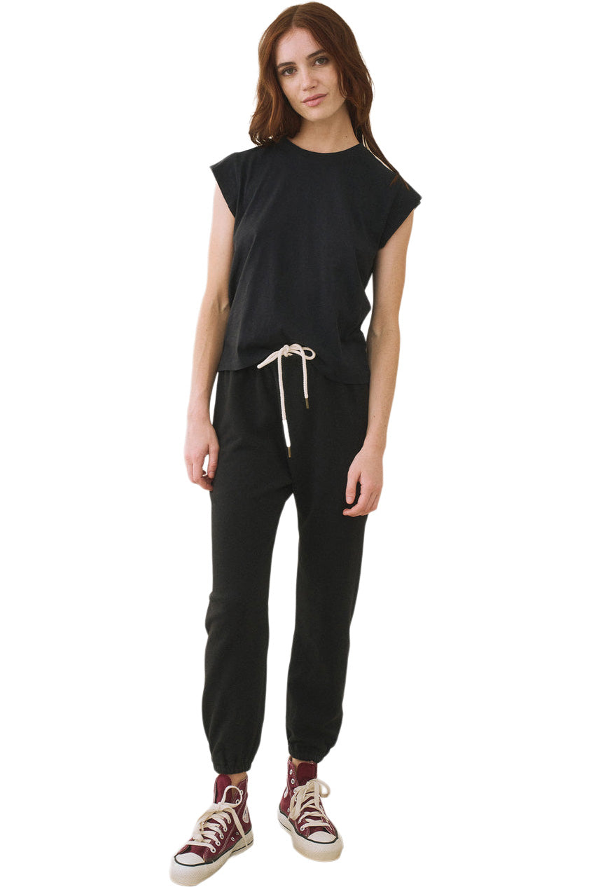 The Great Peak Shoulder Tee in Almost Black